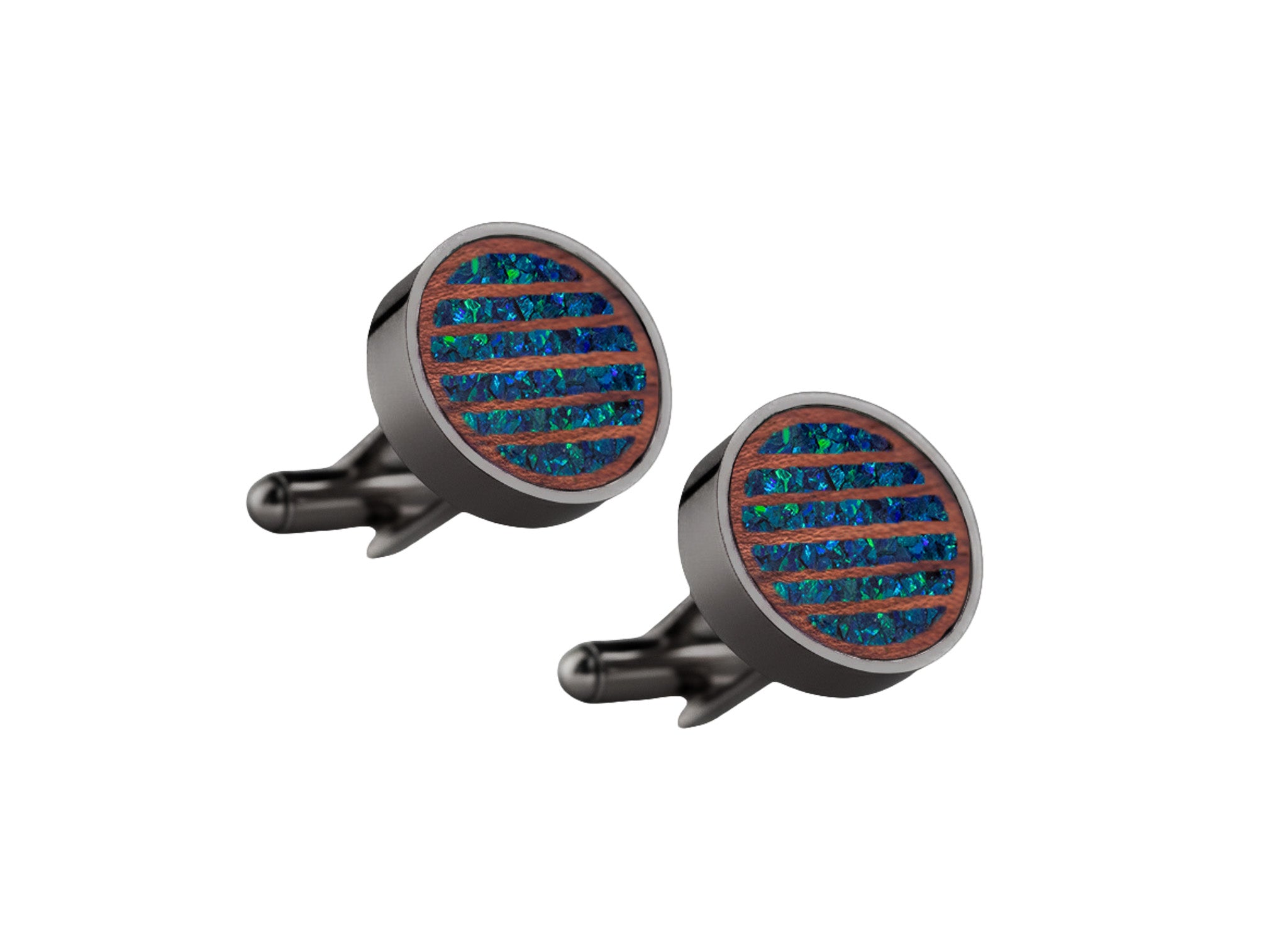 Lines Cufflinks Bubinga
