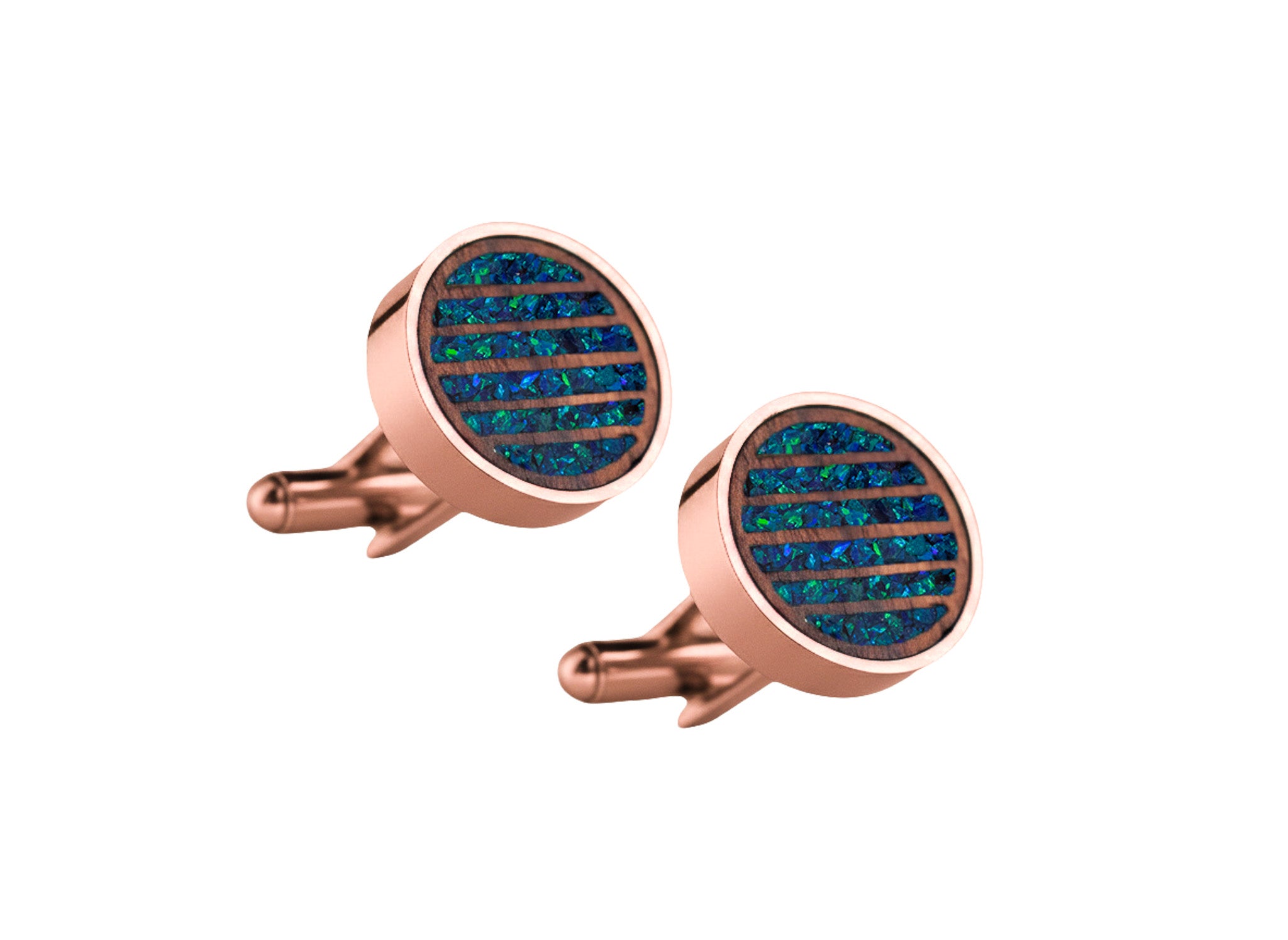 Lines Cufflinks Rosewood