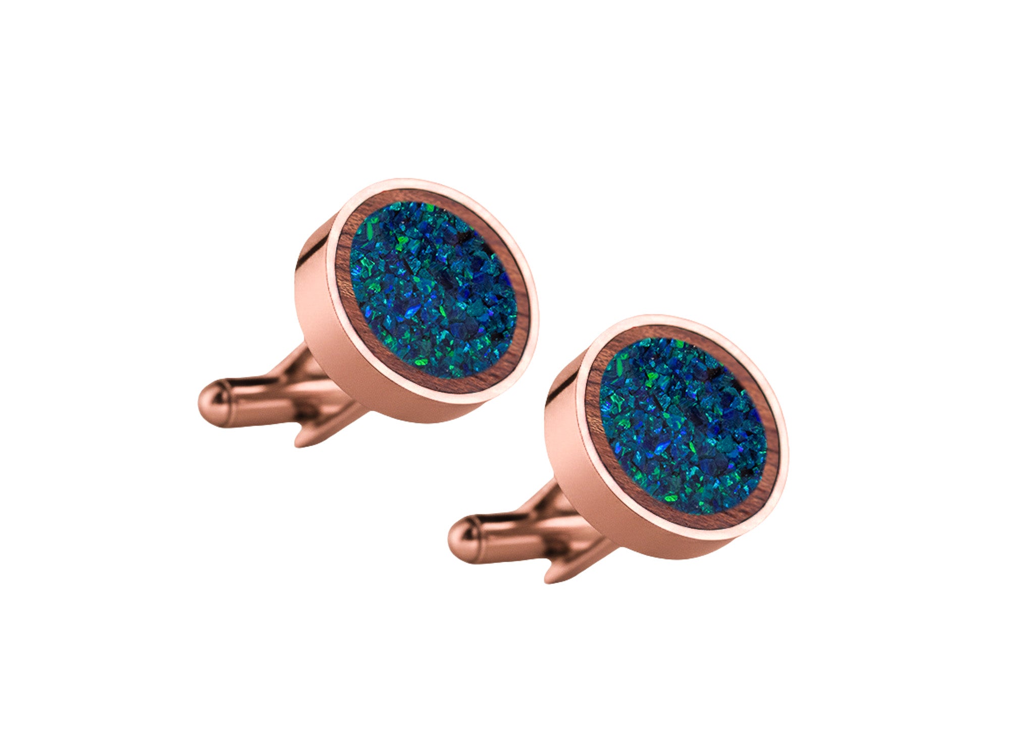 Circle Cufflinks Rosewood