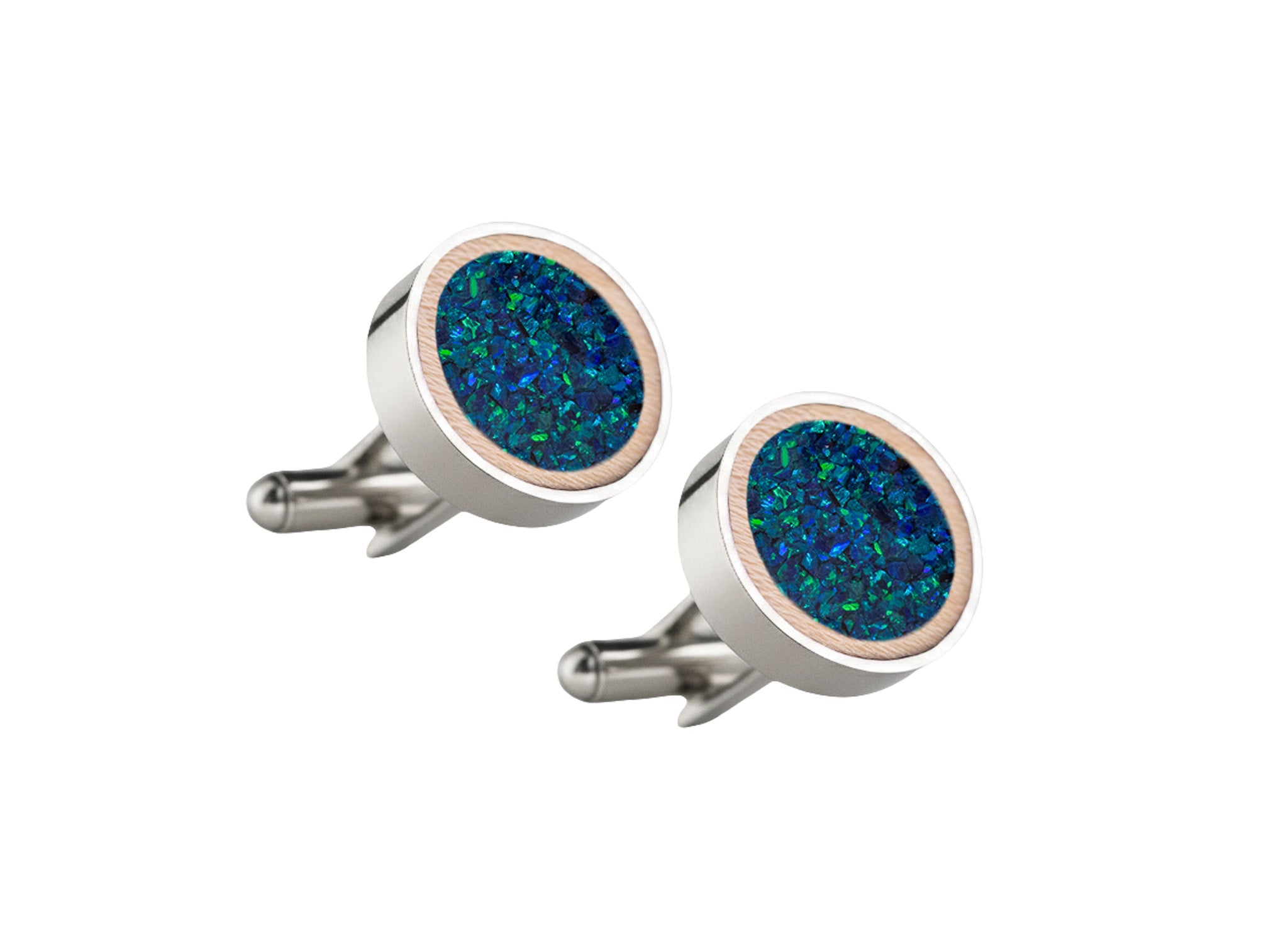 Circle Cufflinks Maple