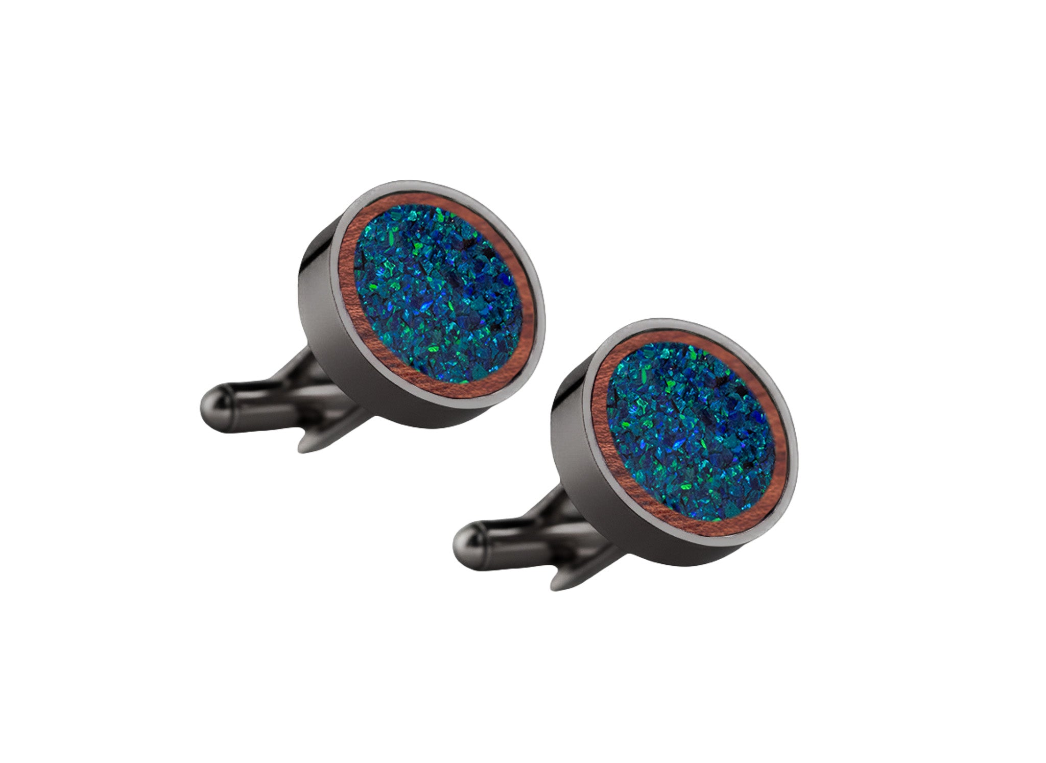 Circle Cufflinks Rosewood