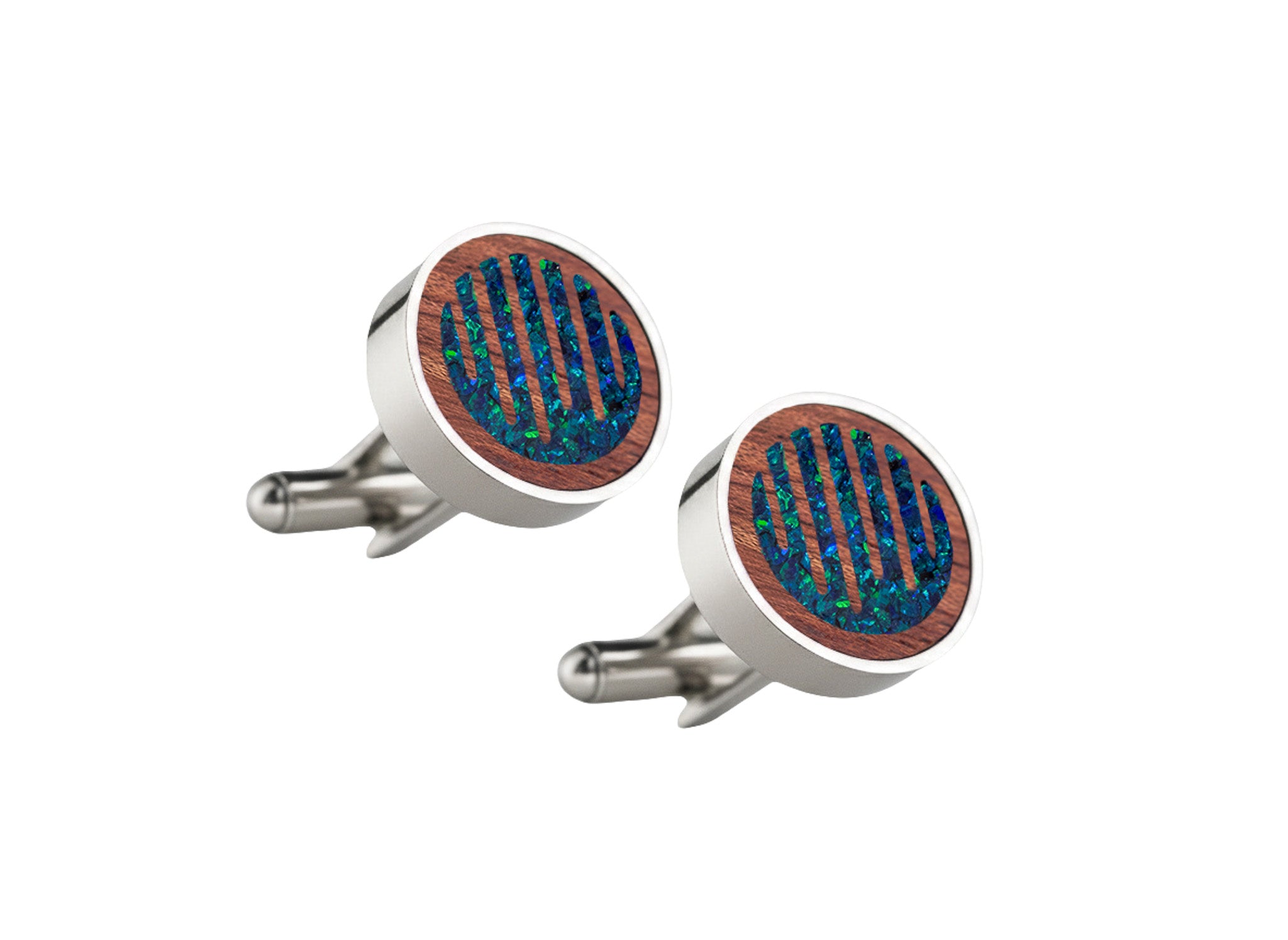 Raindrops Cufflinks Bubinga