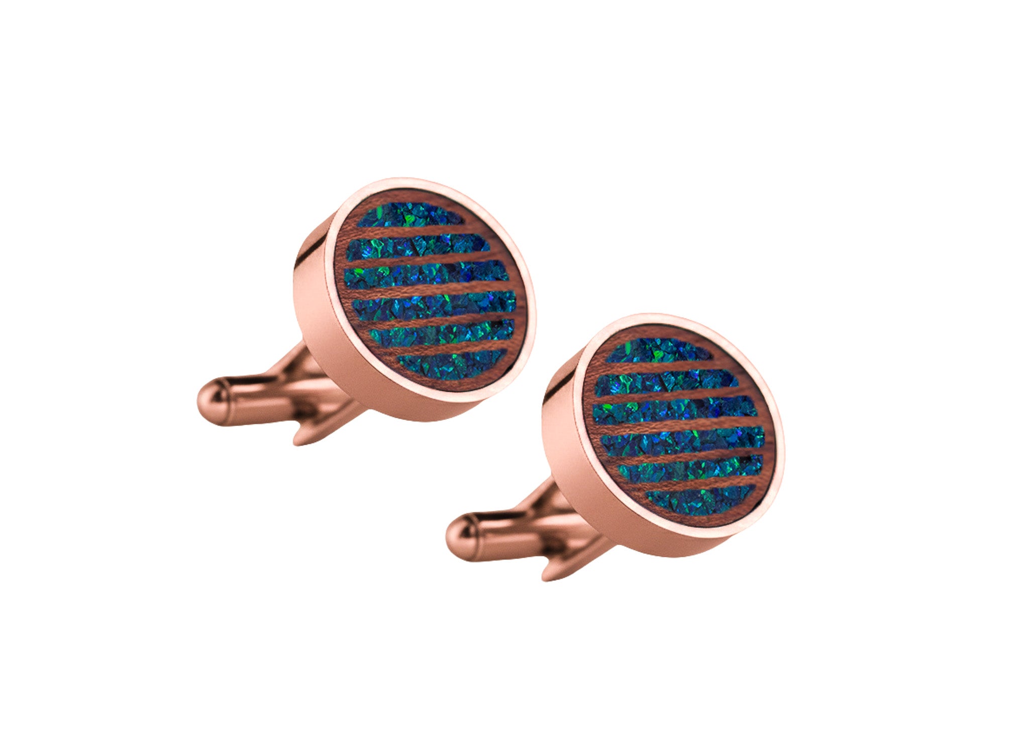 Lines Cufflinks Bubinga