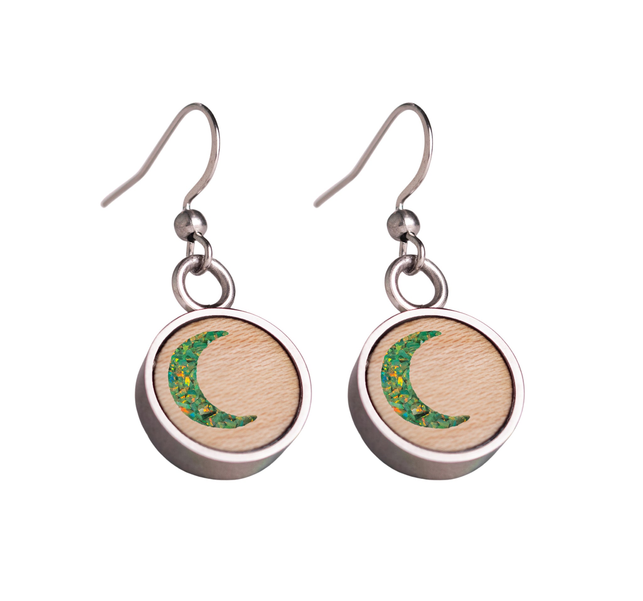 Moon Earrings Maple