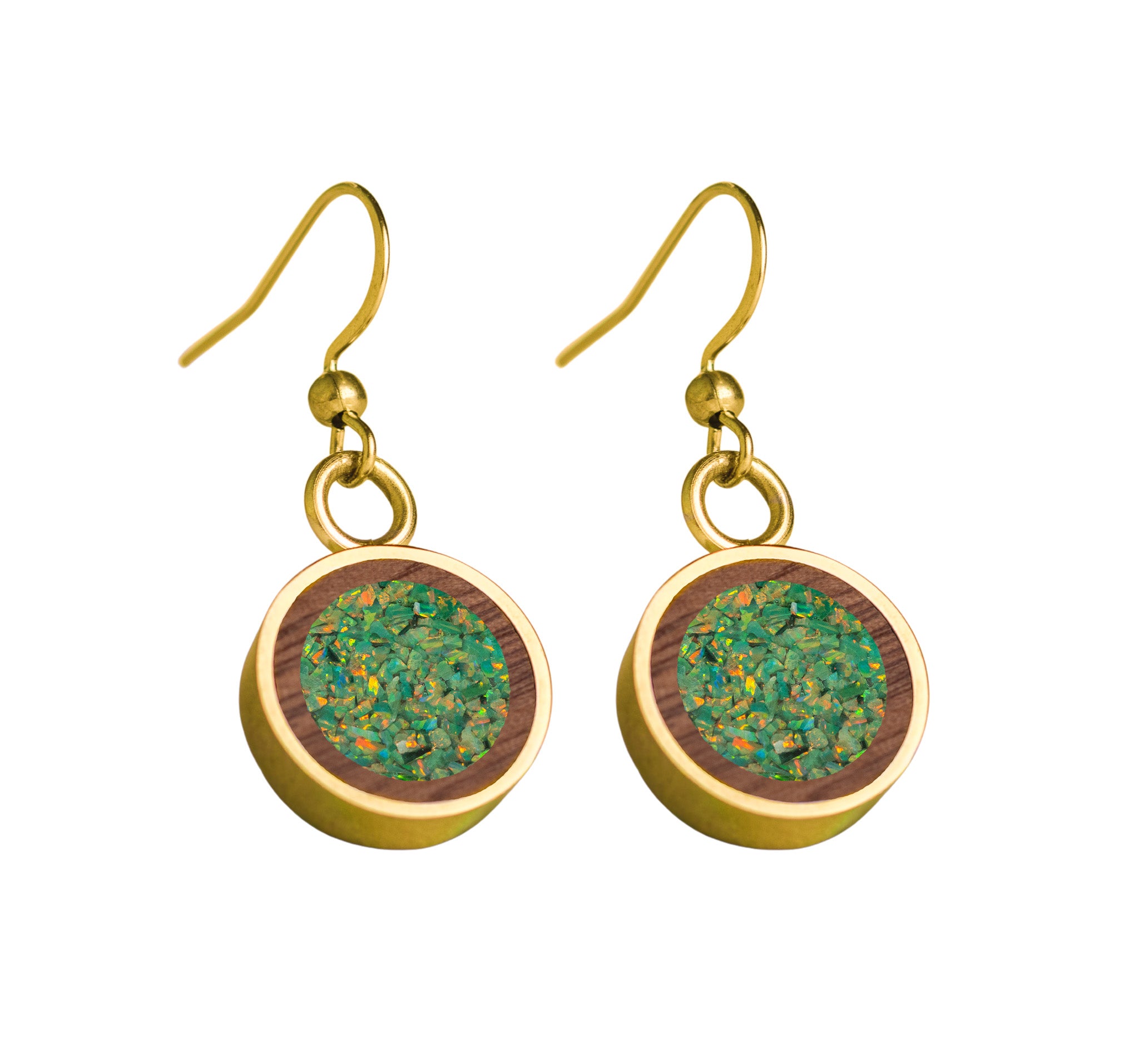 Circle Earrings Walnut