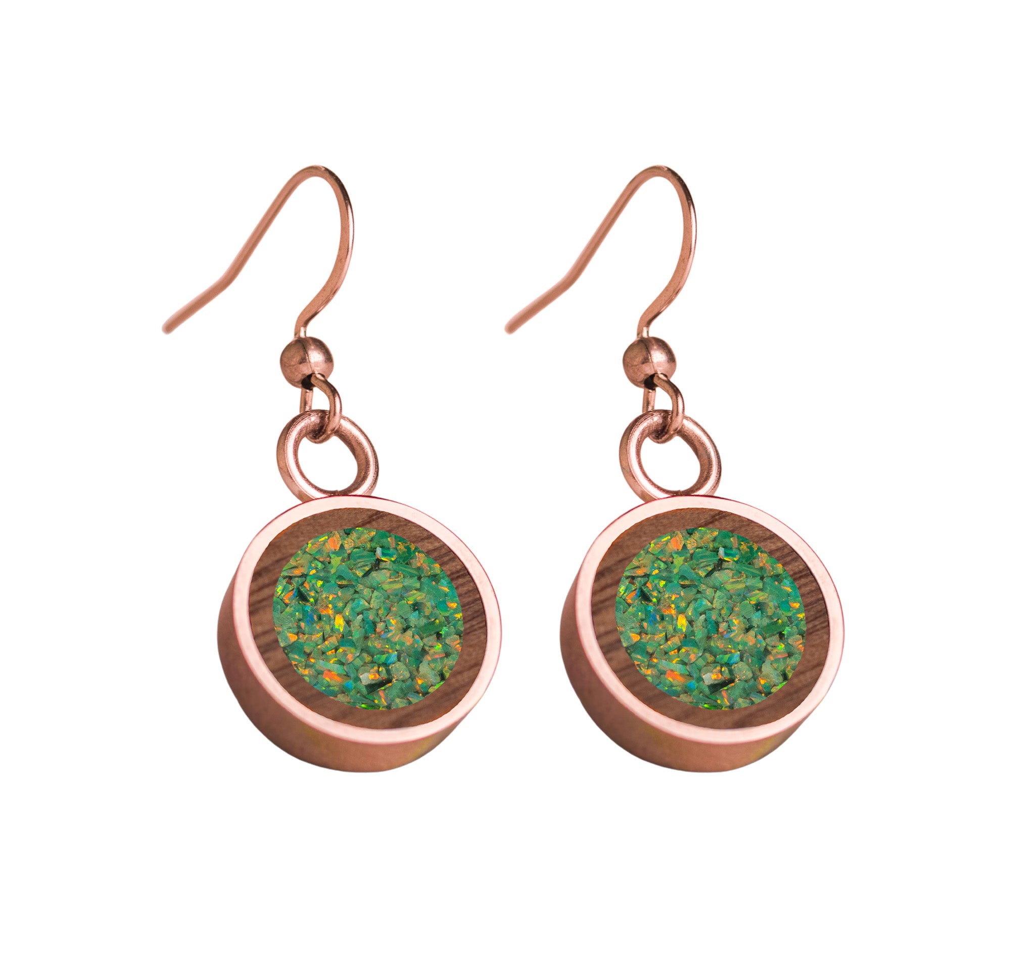 Circle Earrings Walnut