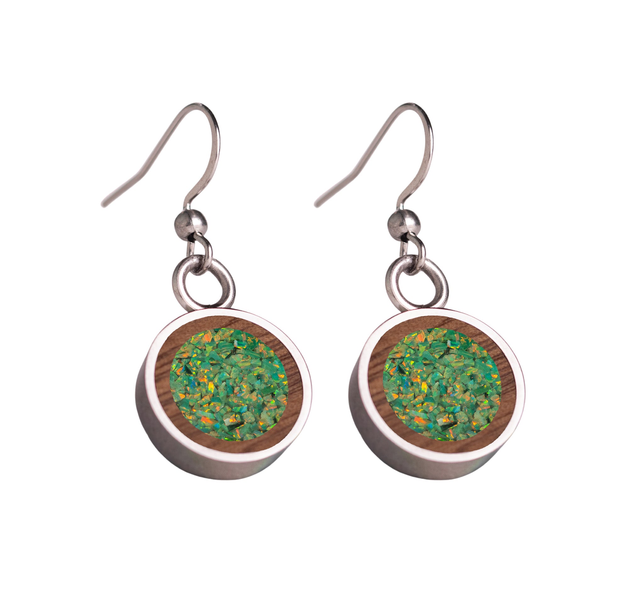 Circle Earrings Walnut