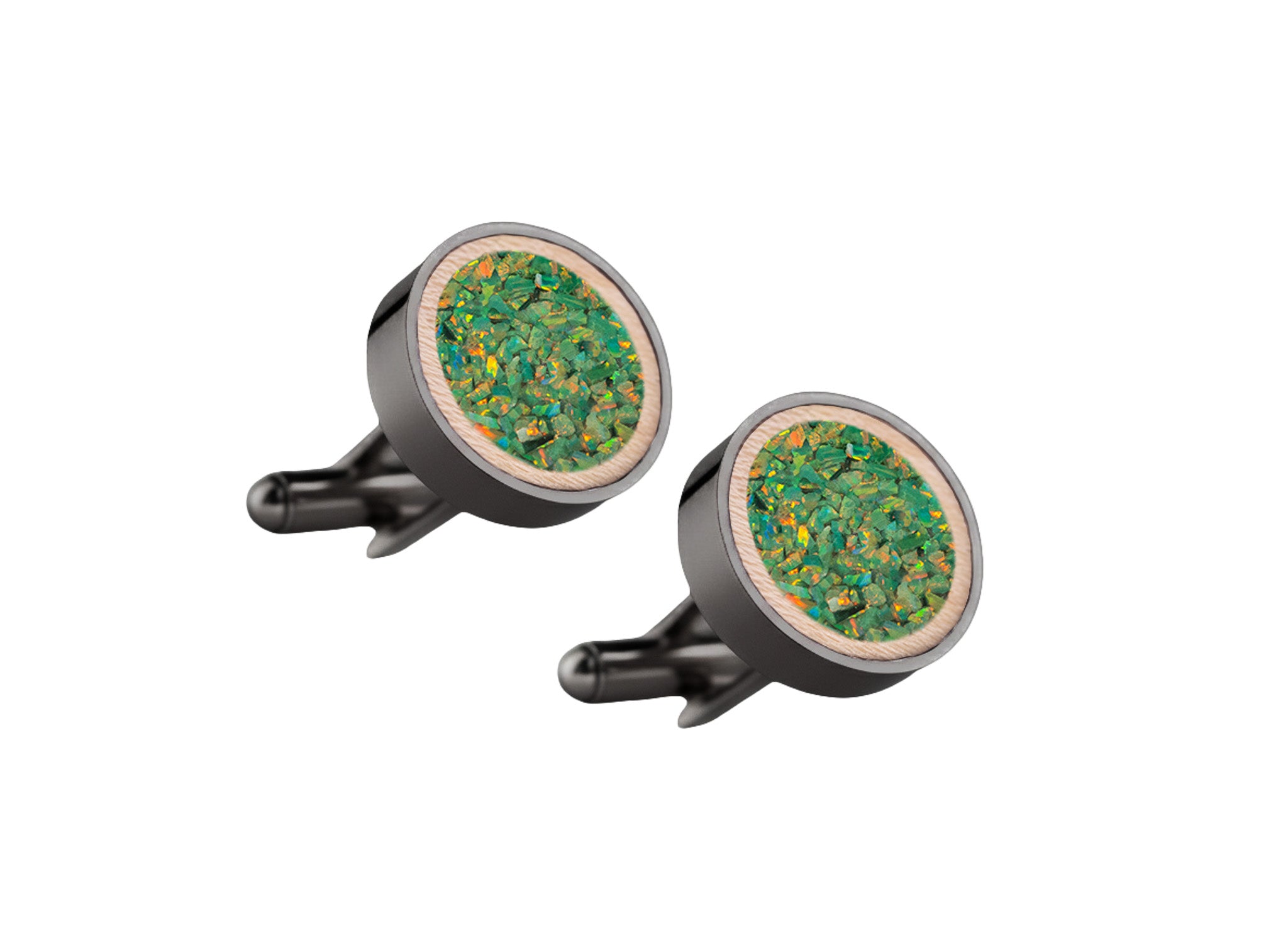 Circle Cufflinks Maple
