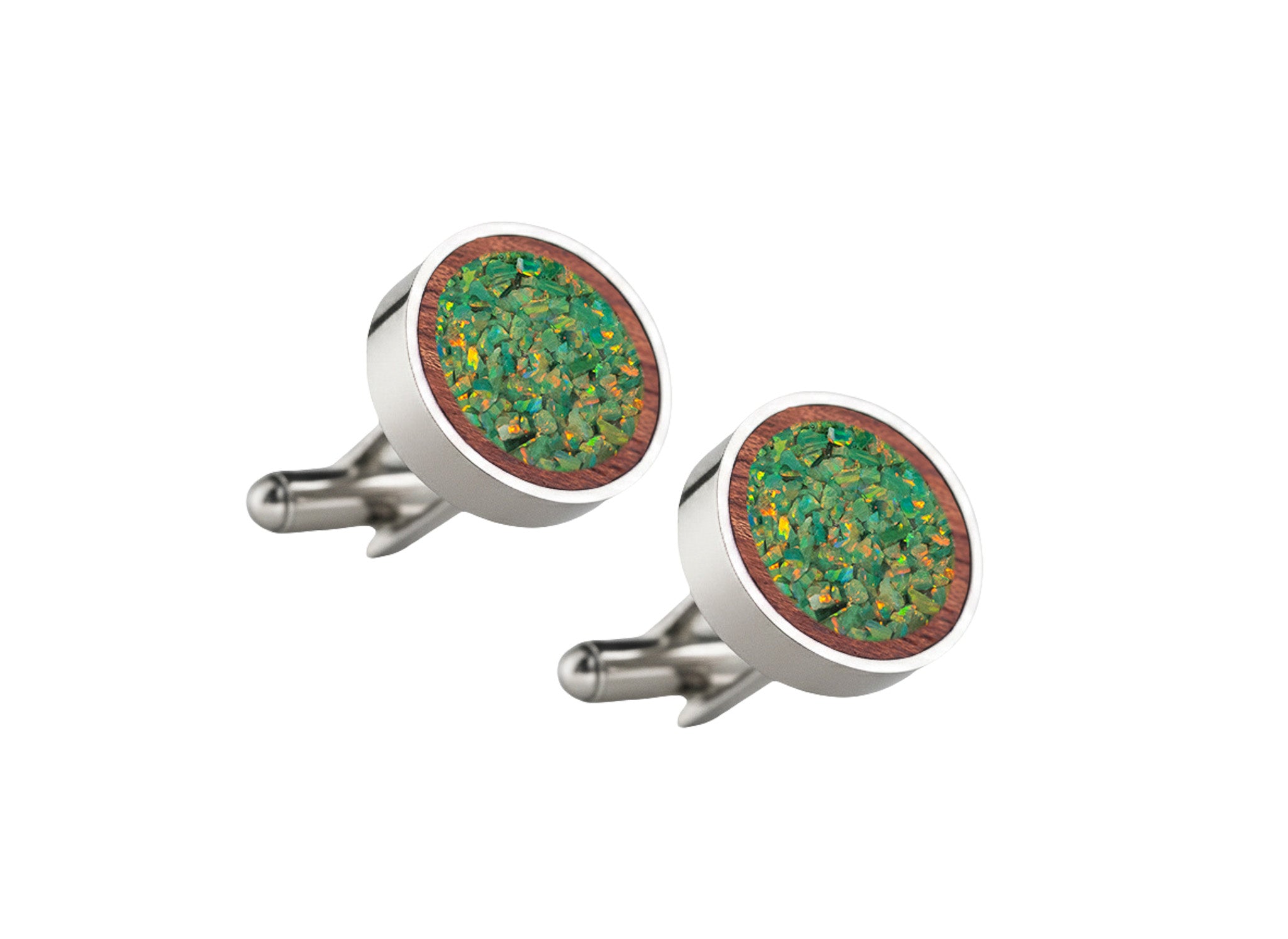 Circle Cufflinks Bubinga