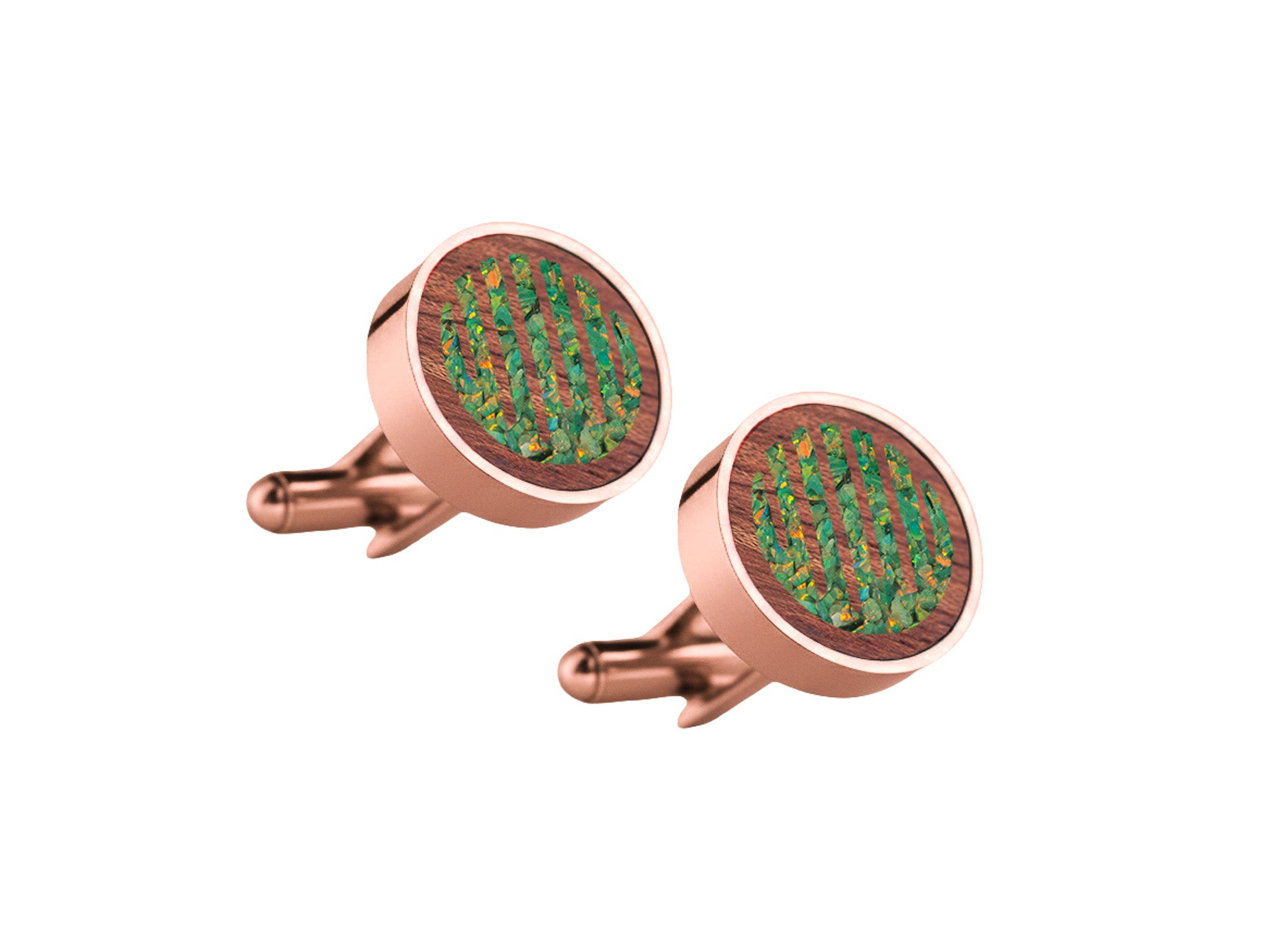 Raindrops Cufflinks Rosewood