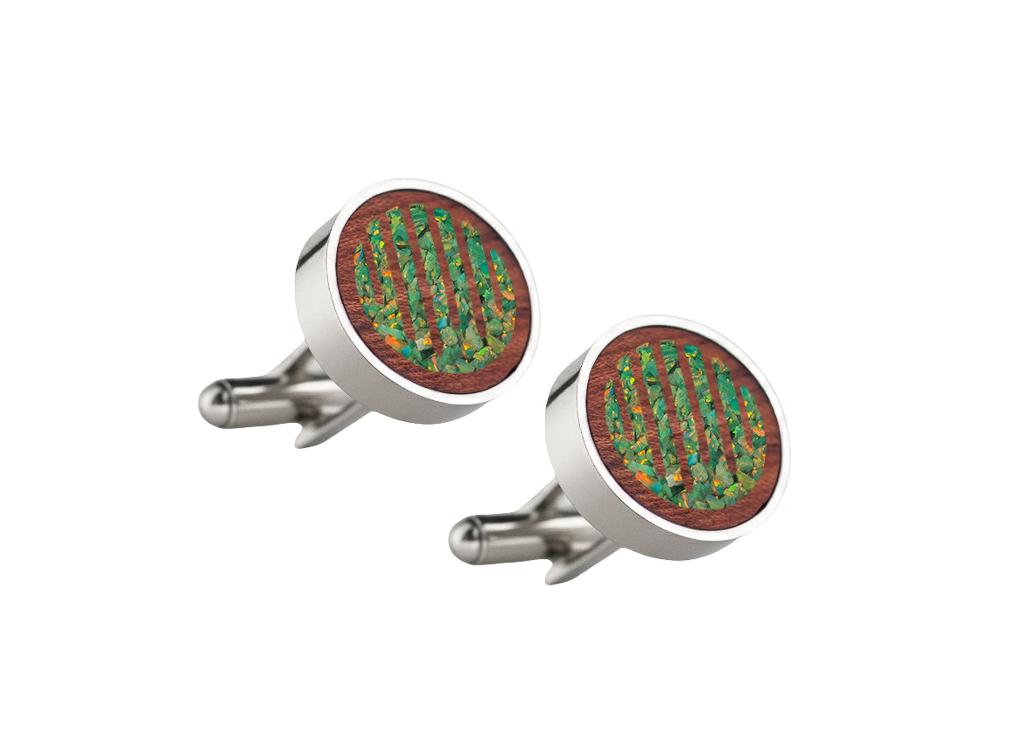 Raindrops Cufflinks Rosewood