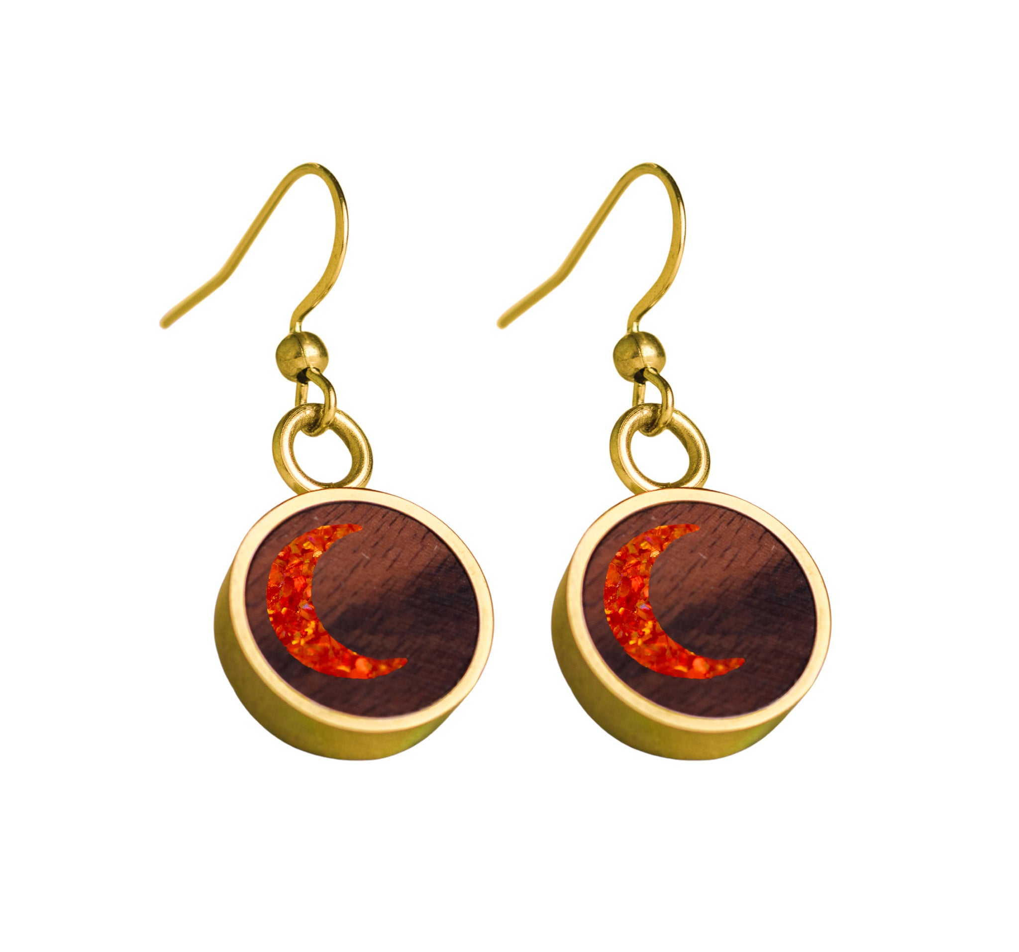 Moon Earrings Rosewood
