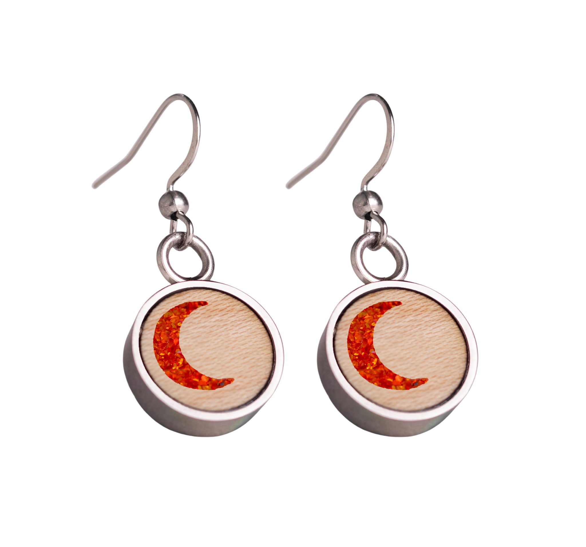 Moon Earrings Maple