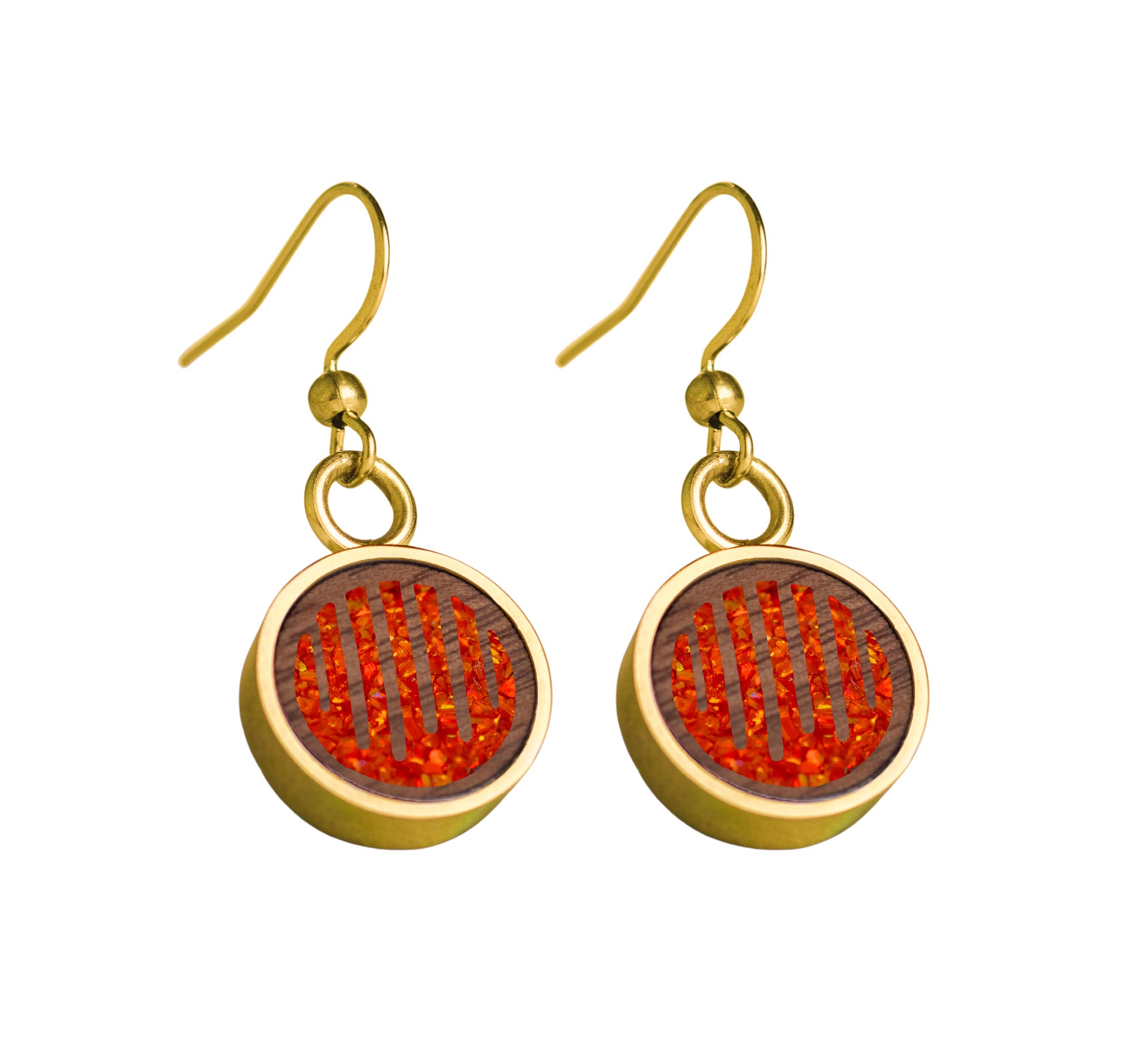 Raindrops Earrings Walnut