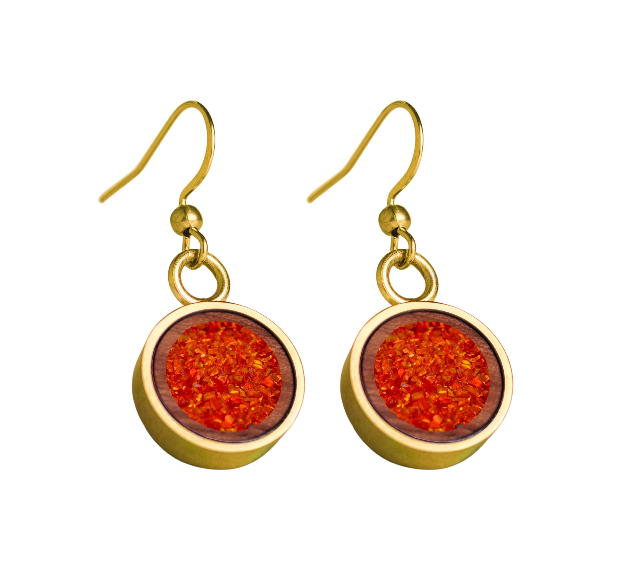 Circle Earrings Bubinga