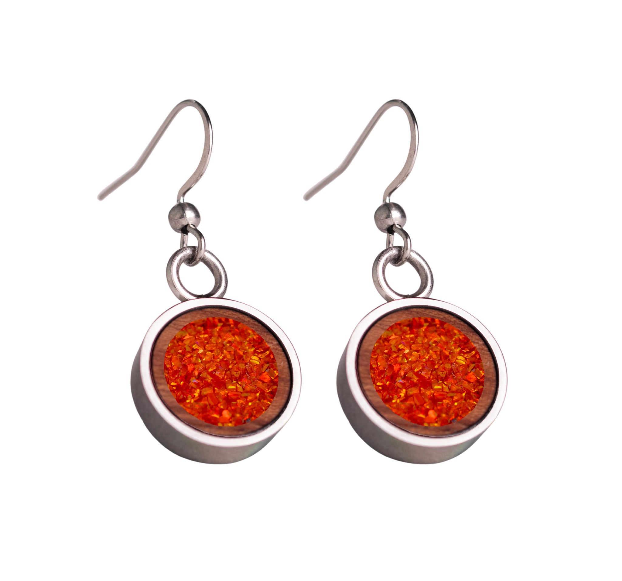 Circle Earrings Bubinga