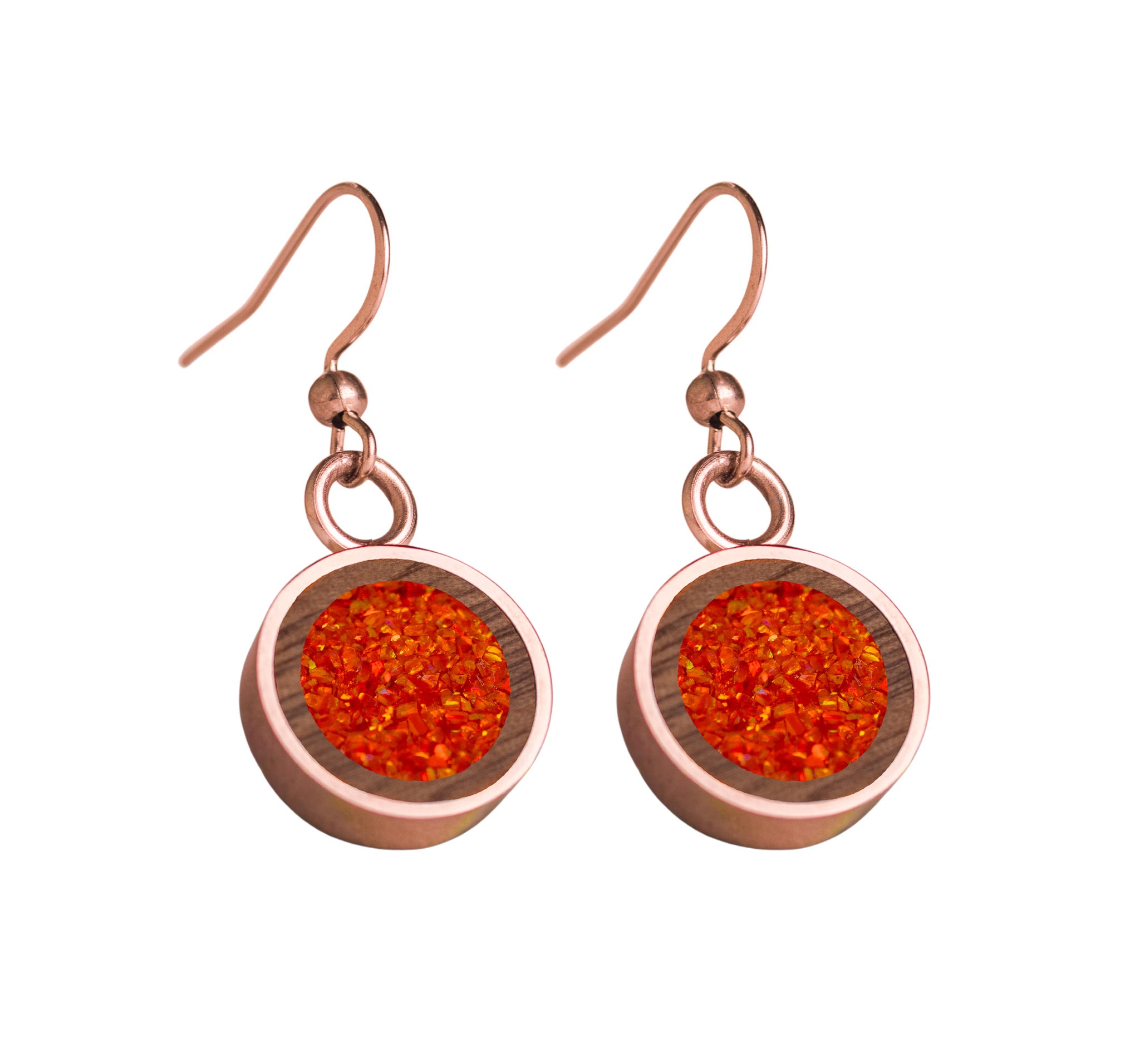 Circle Earrings Walnut