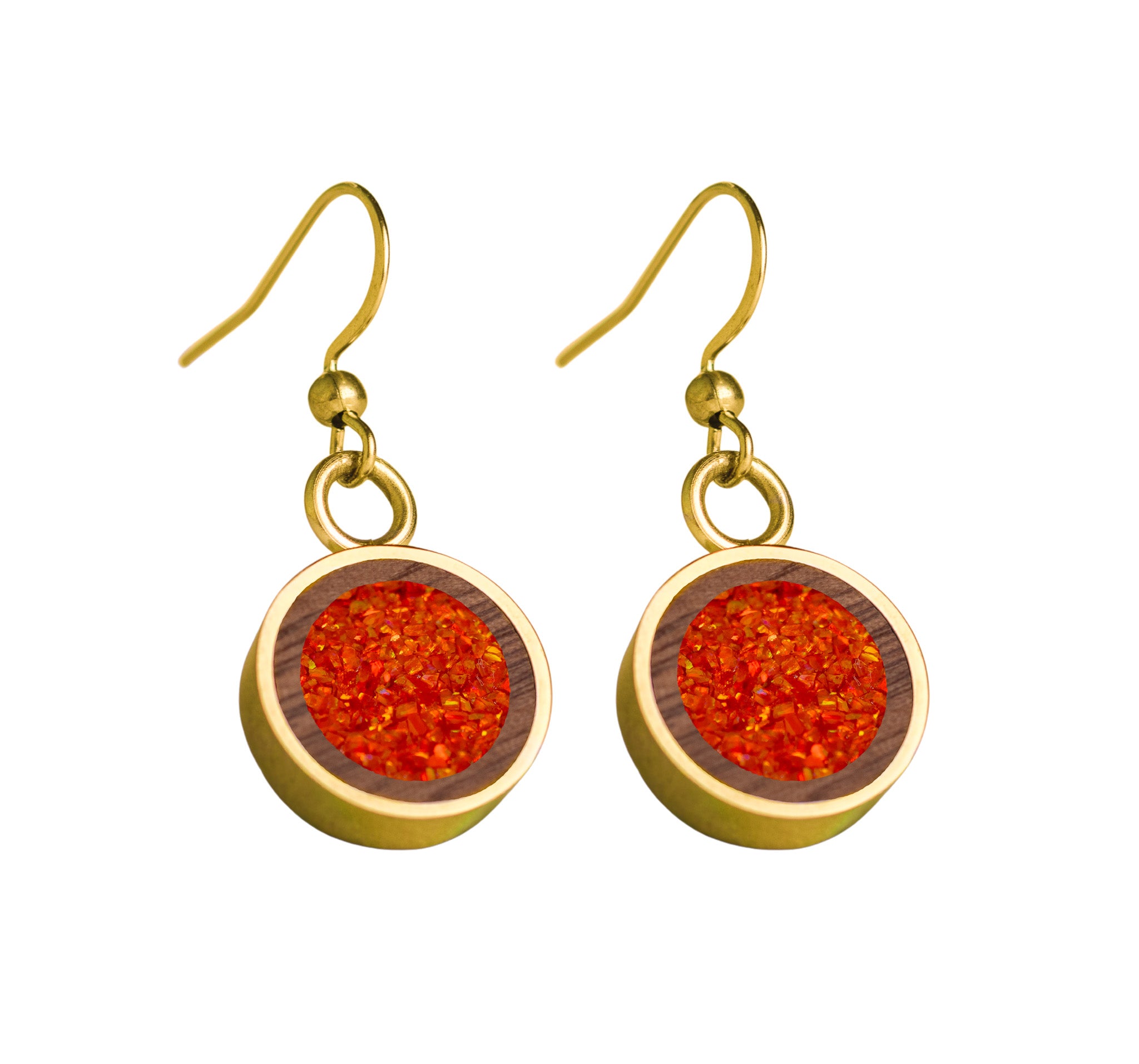 Circle Earrings Walnut