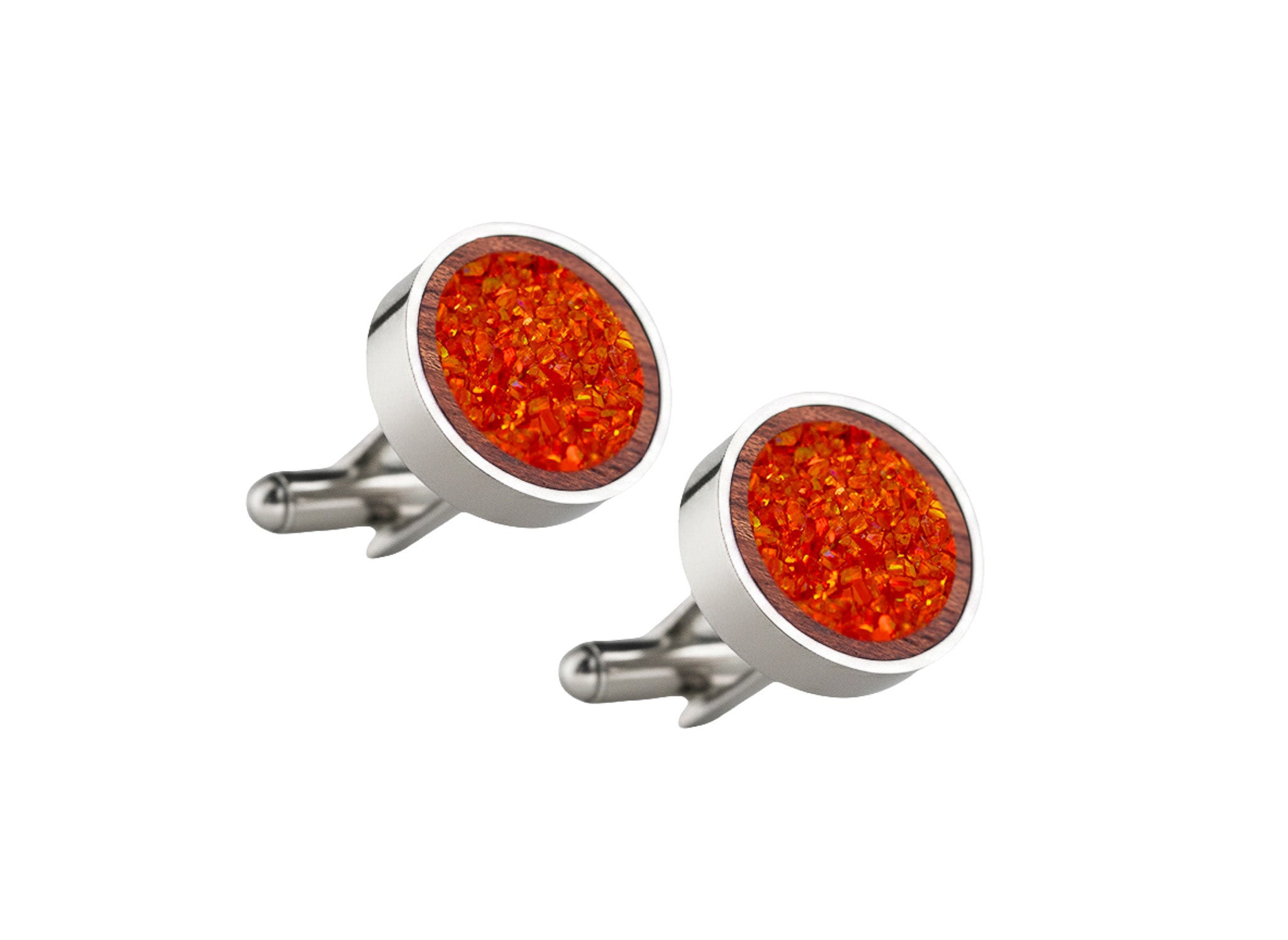 Circle Cufflinks Bubinga