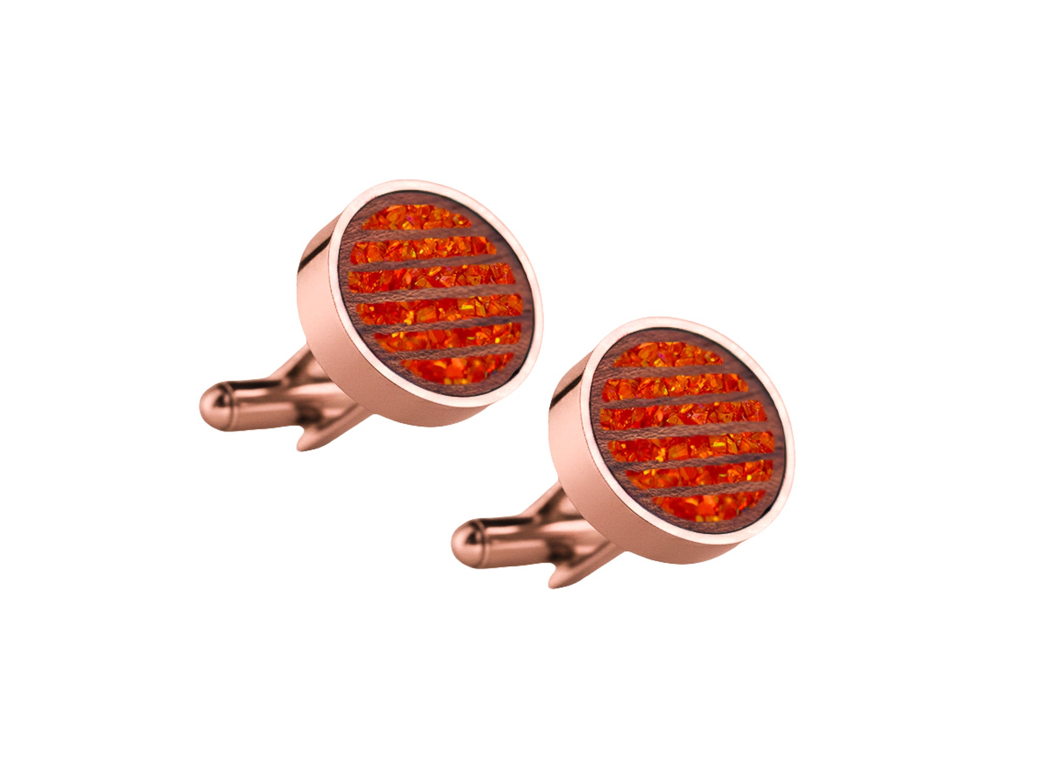 Lines Cufflinks Bubinga