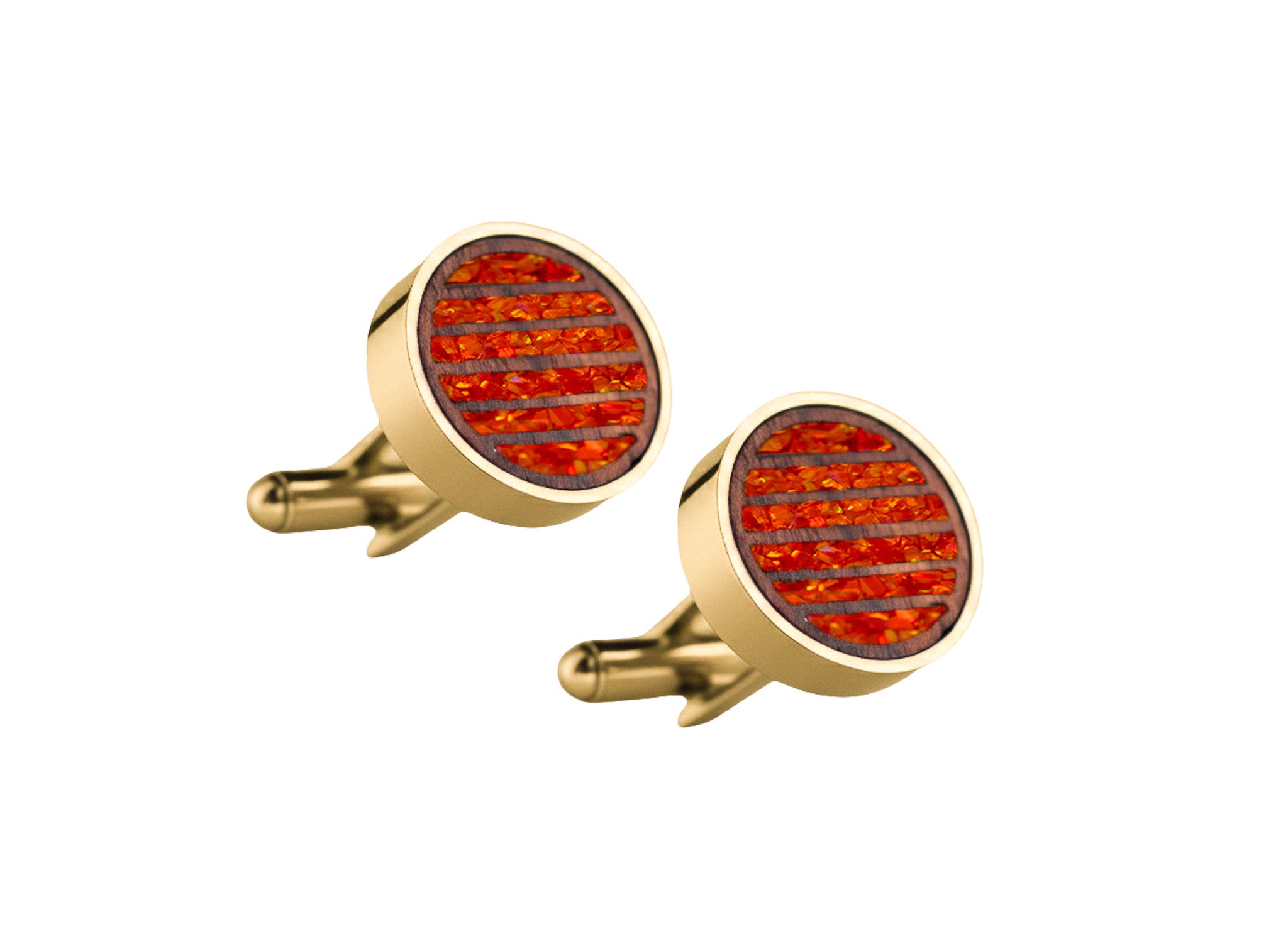 Lines Cufflinks Rosewood