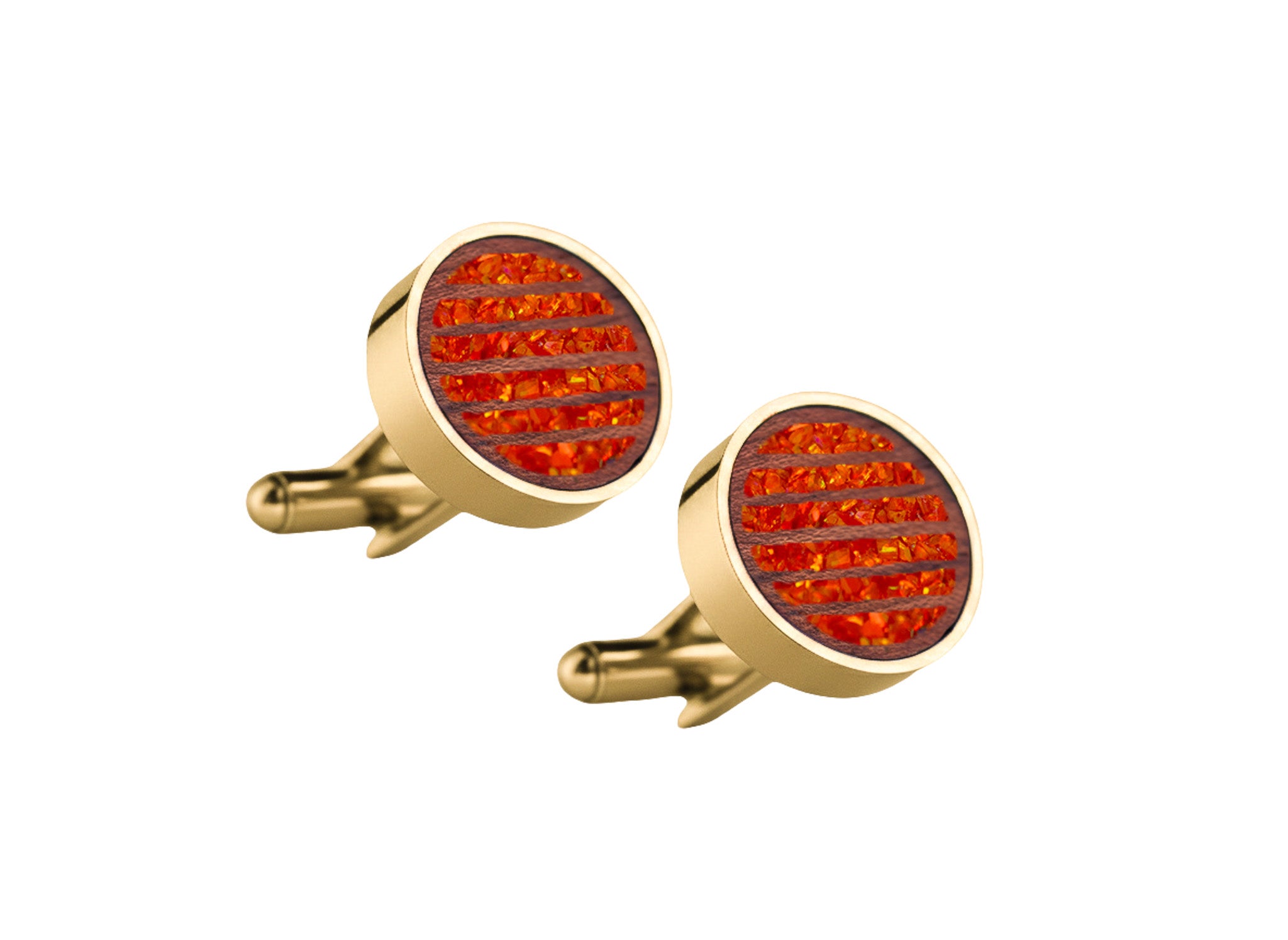 Lines Cufflinks Bubinga
