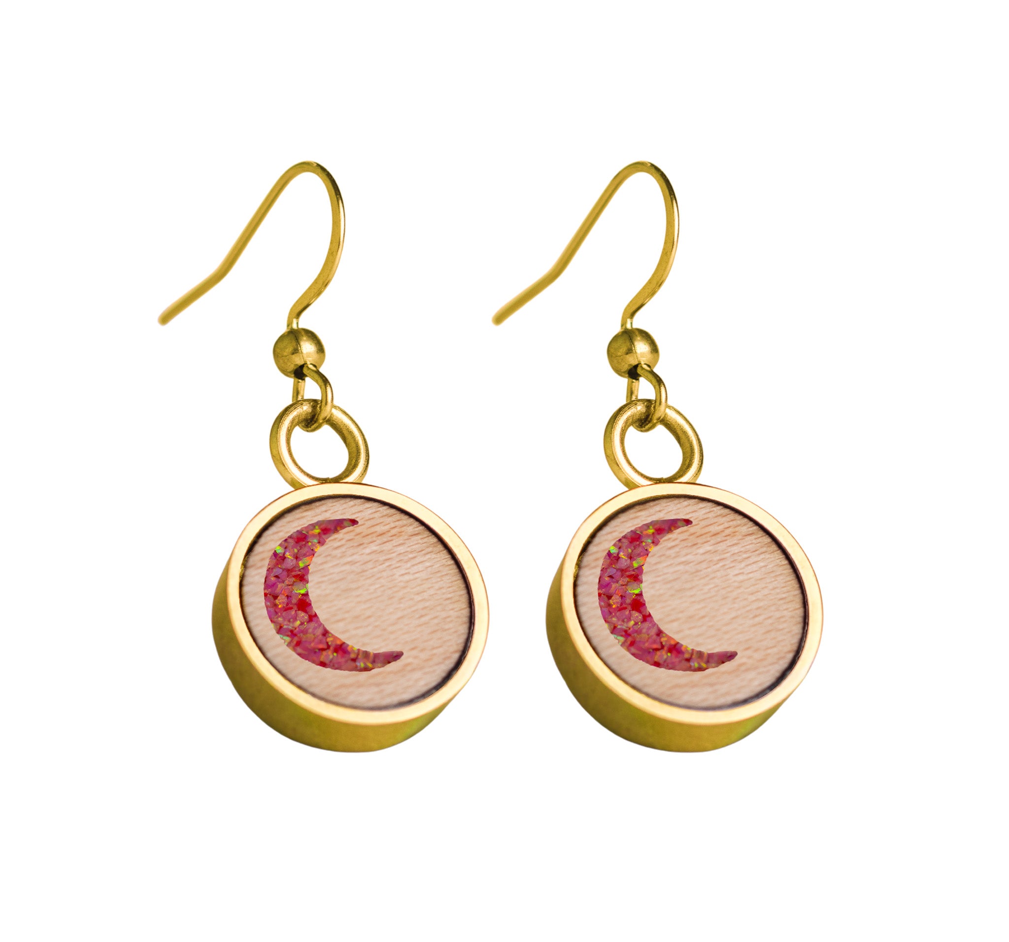 Moon Earrings Maple