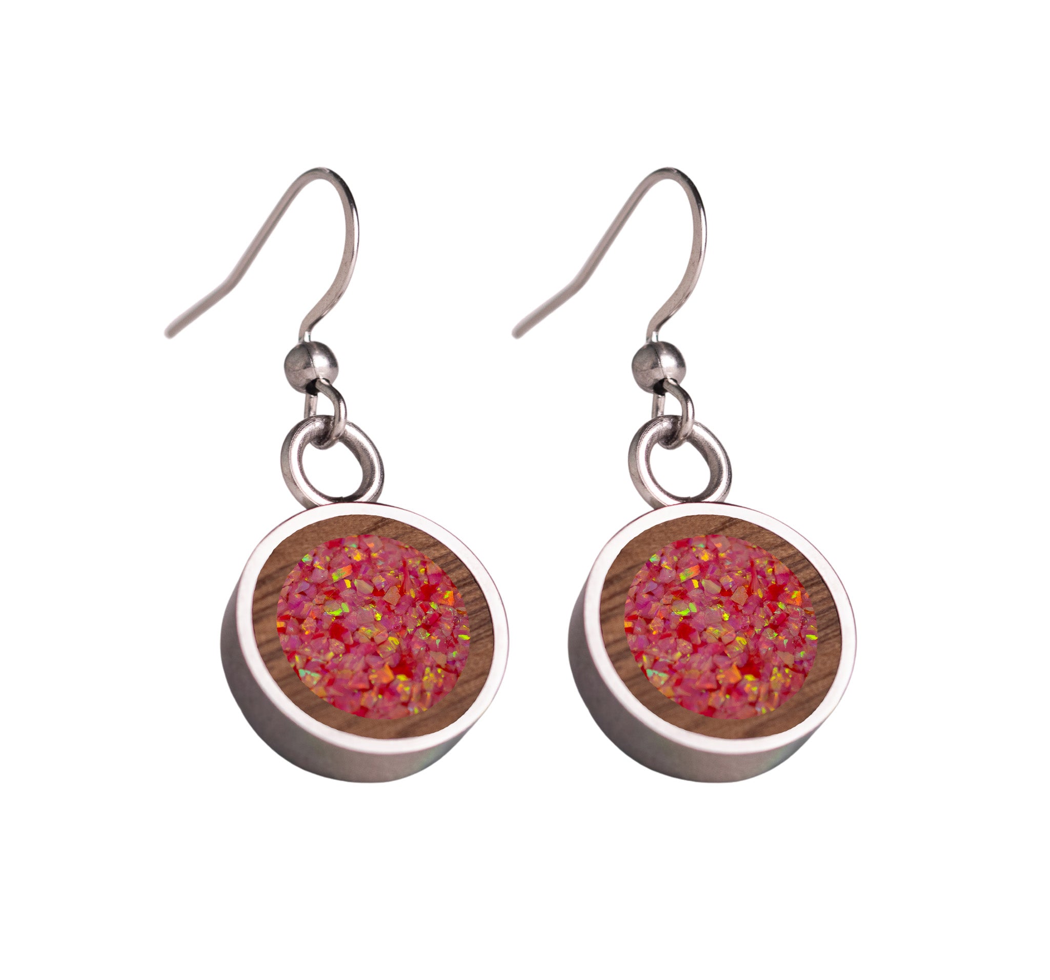 Circle Earrings Walnut
