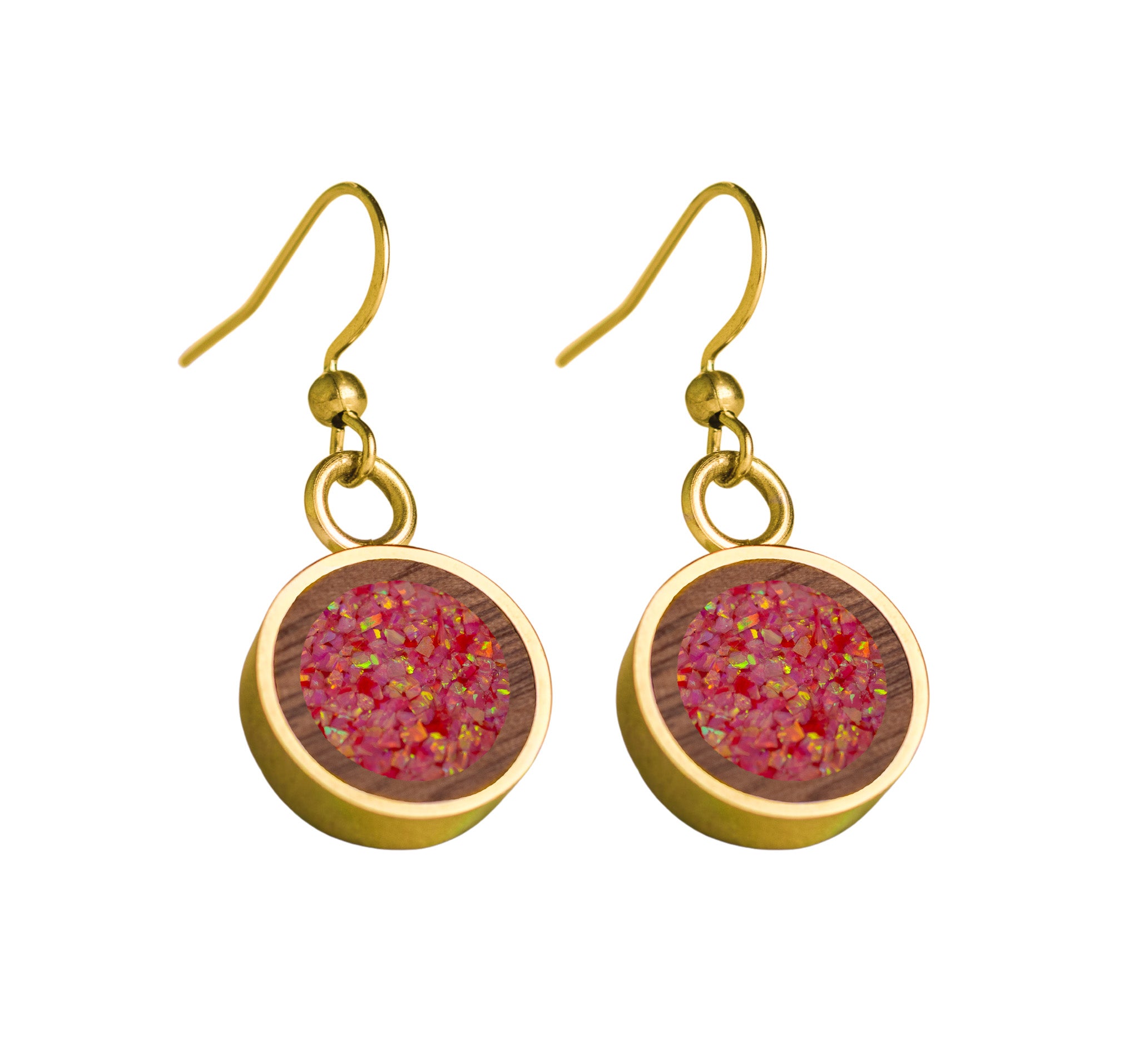 Circle Earrings Walnut