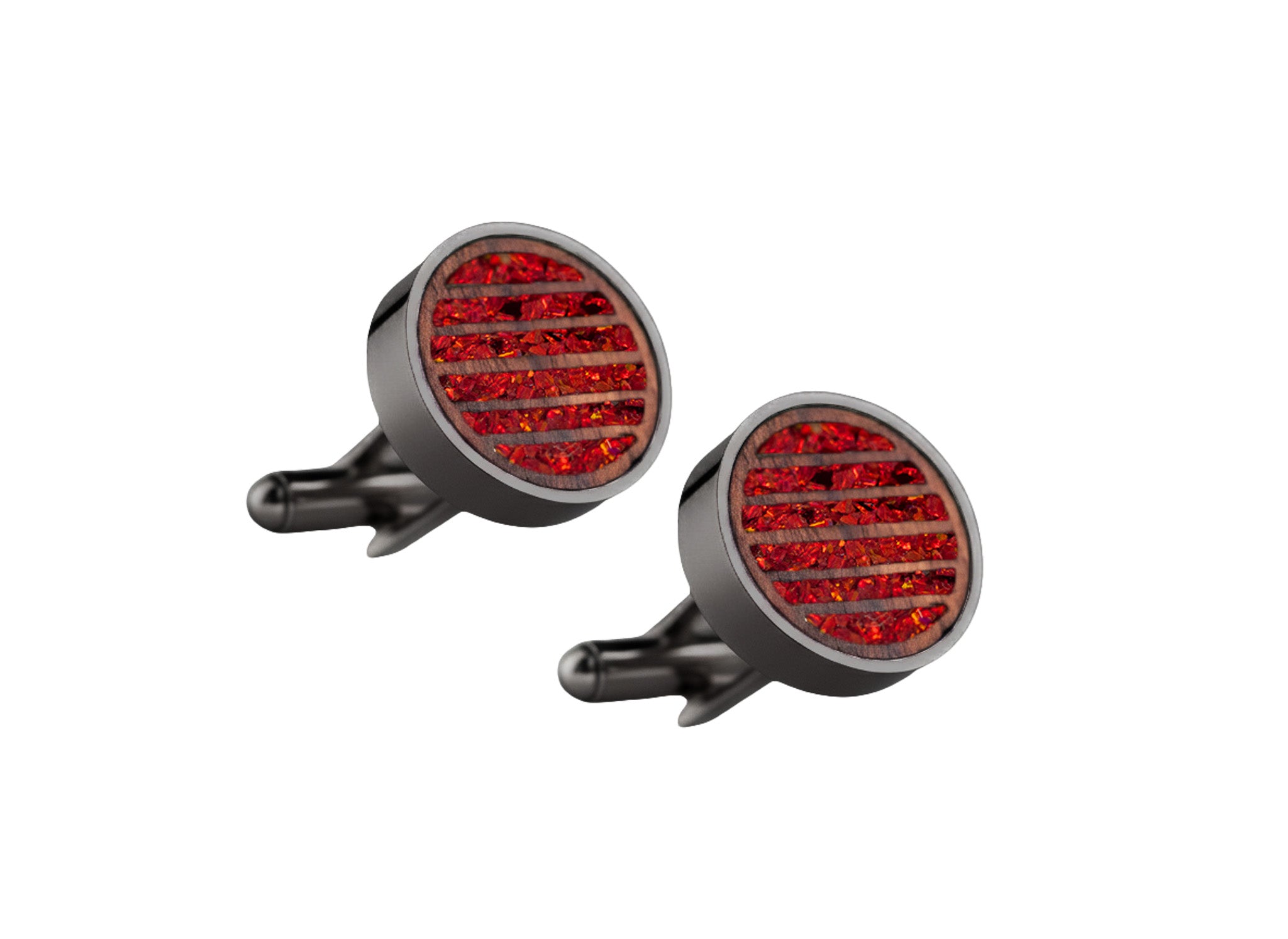Lines Cufflinks Rosewood