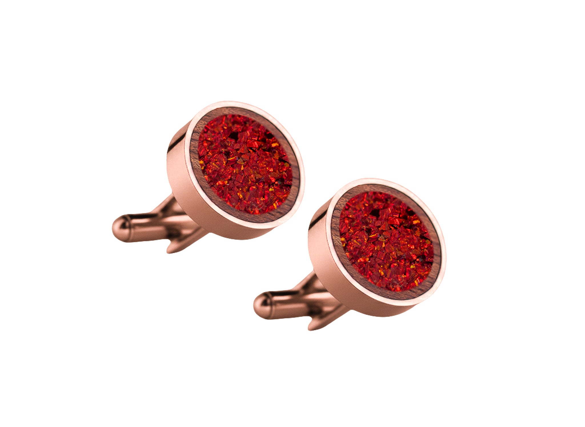 Circle Cufflinks Rosewood
