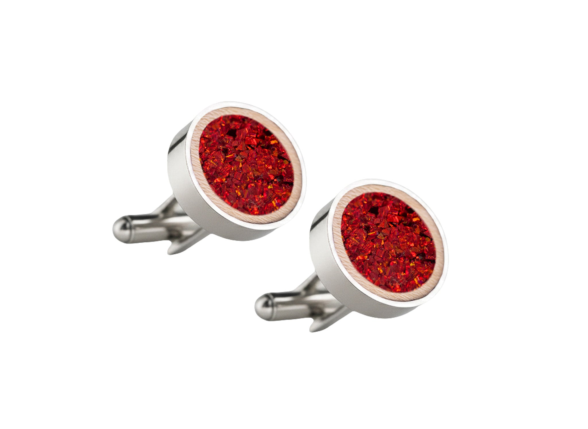 Circle Cufflinks Maple