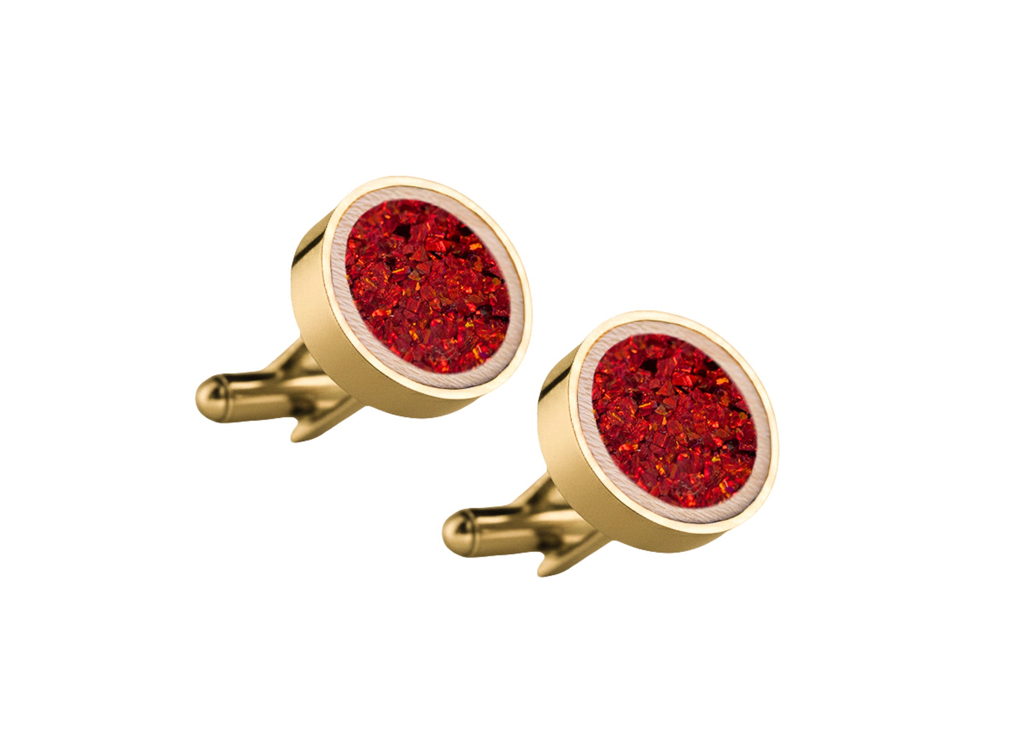 Circle Cufflinks Maple