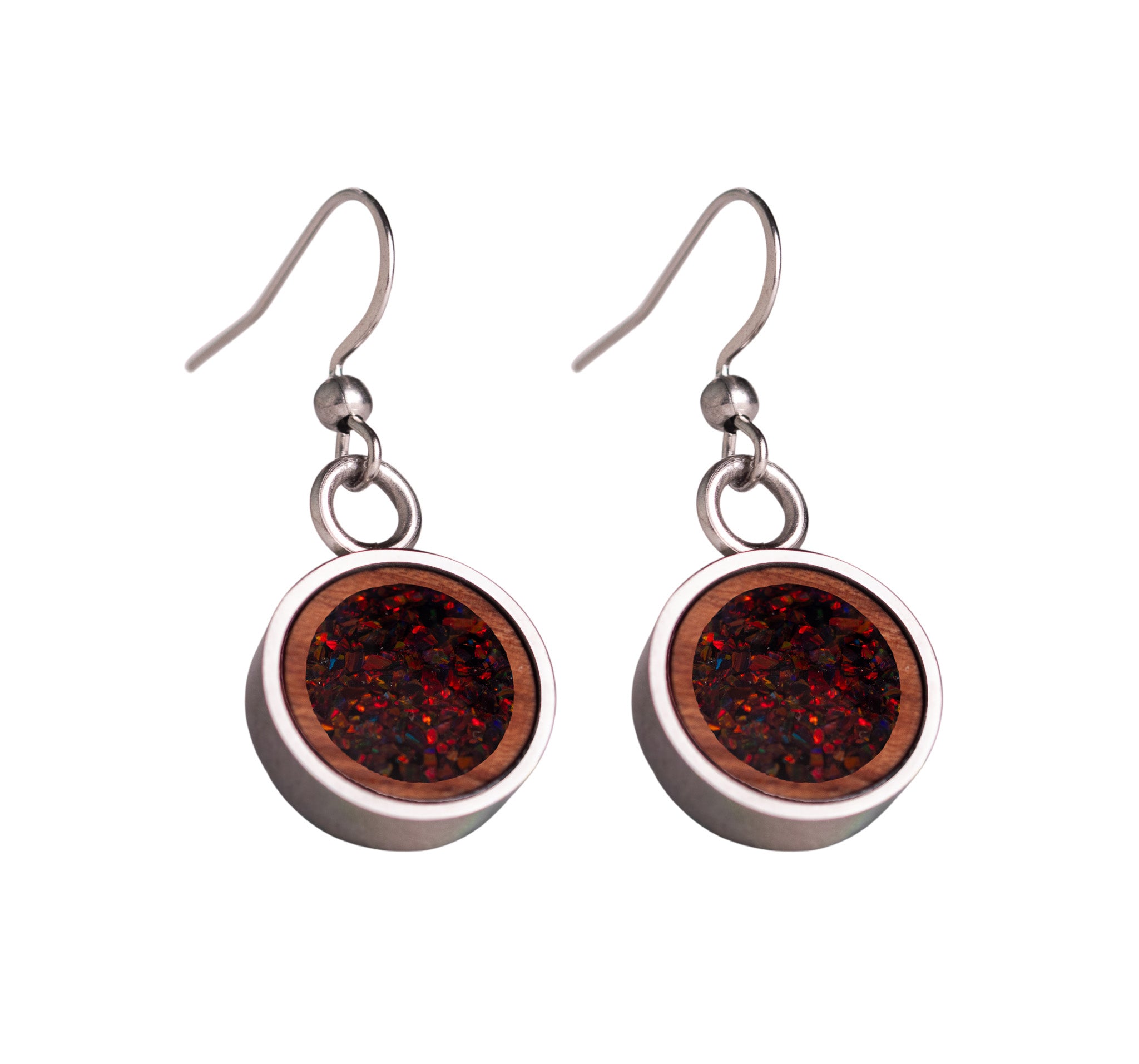 Circle Earrings Bubinga