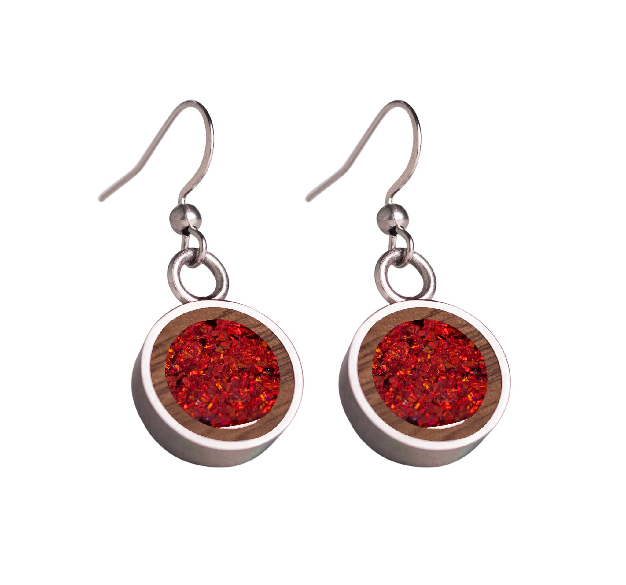 Circle Earrings Walnut