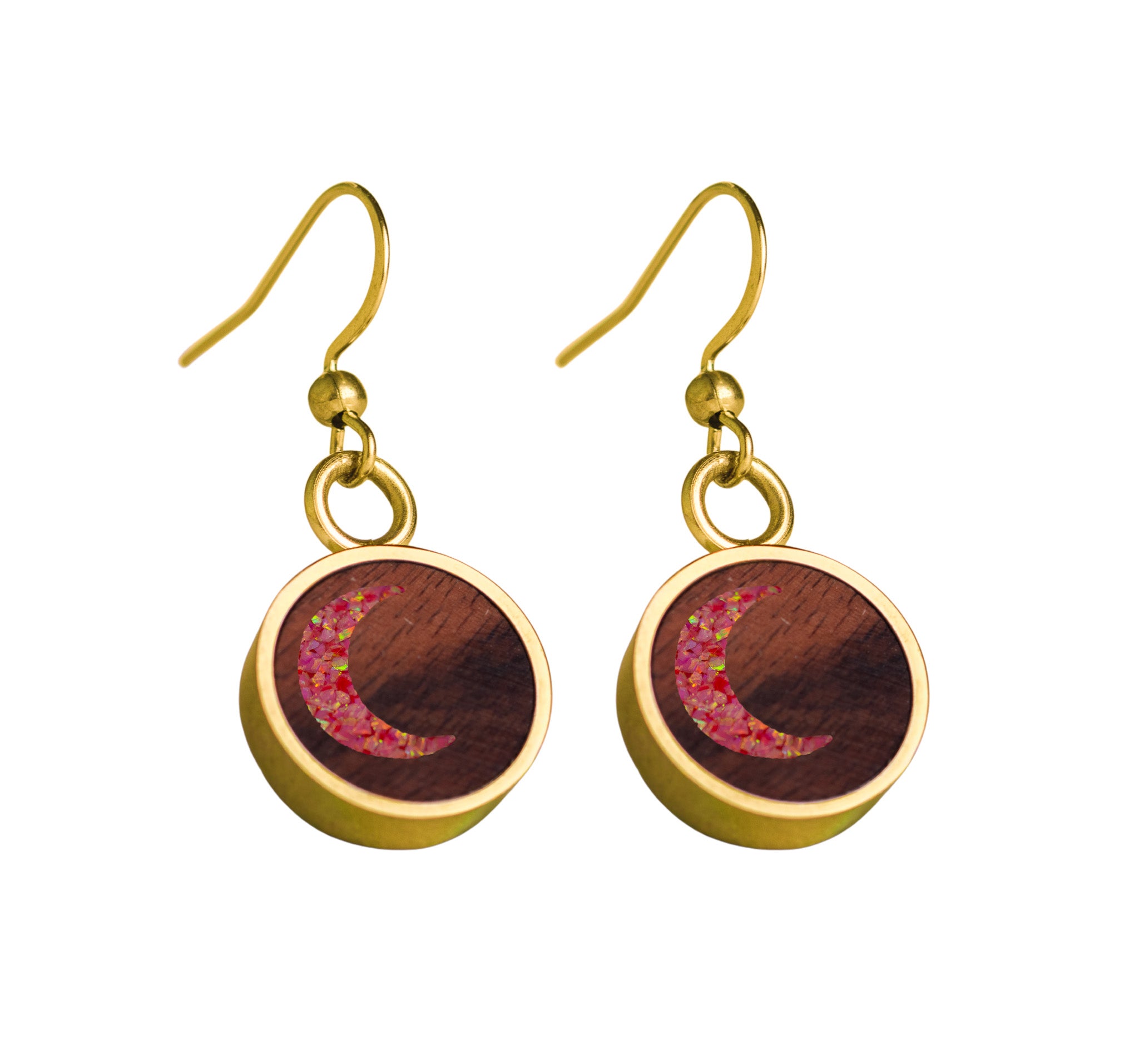 Moon Earrings Rosewood