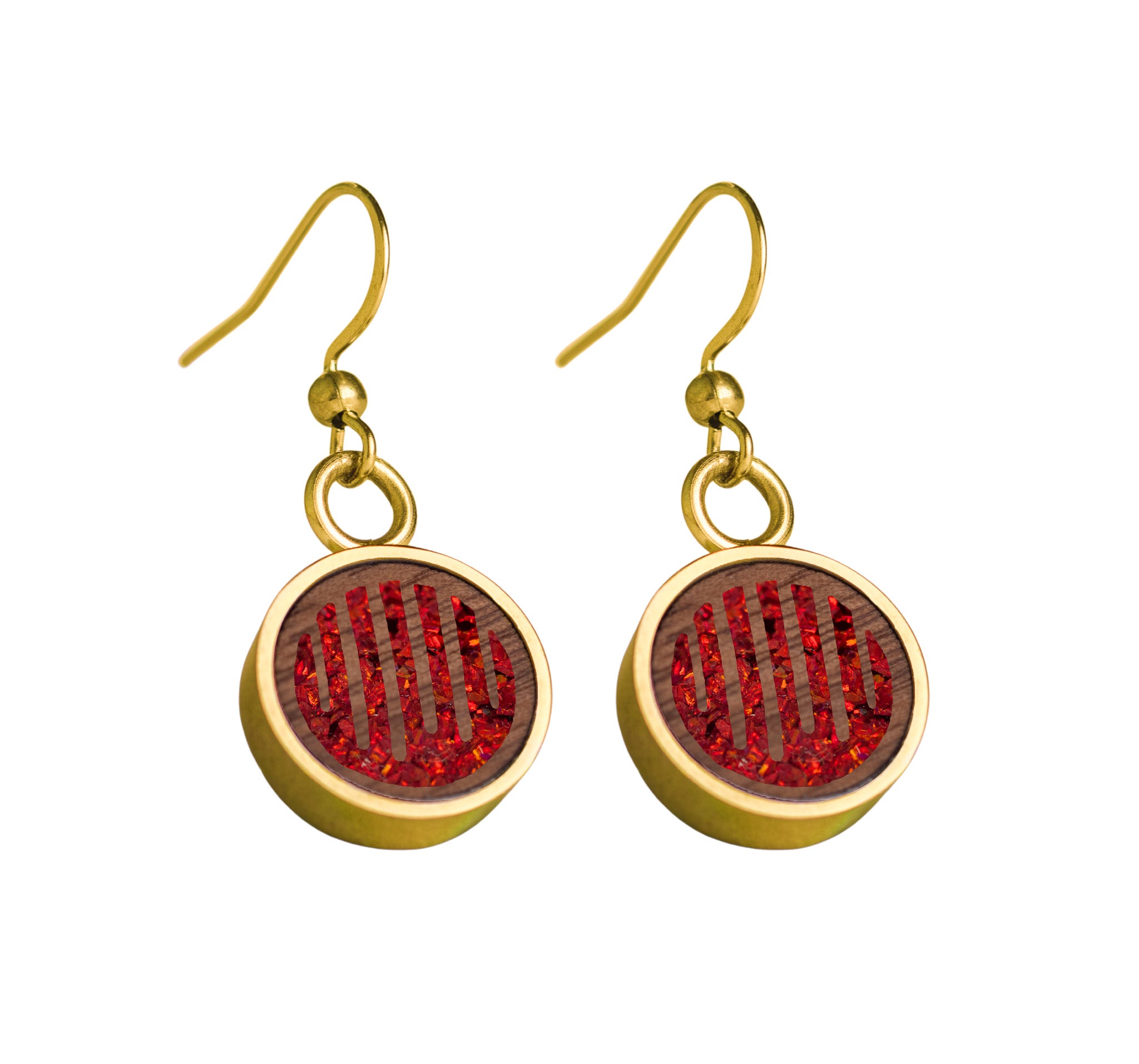 Raindrops Earrings Walnut