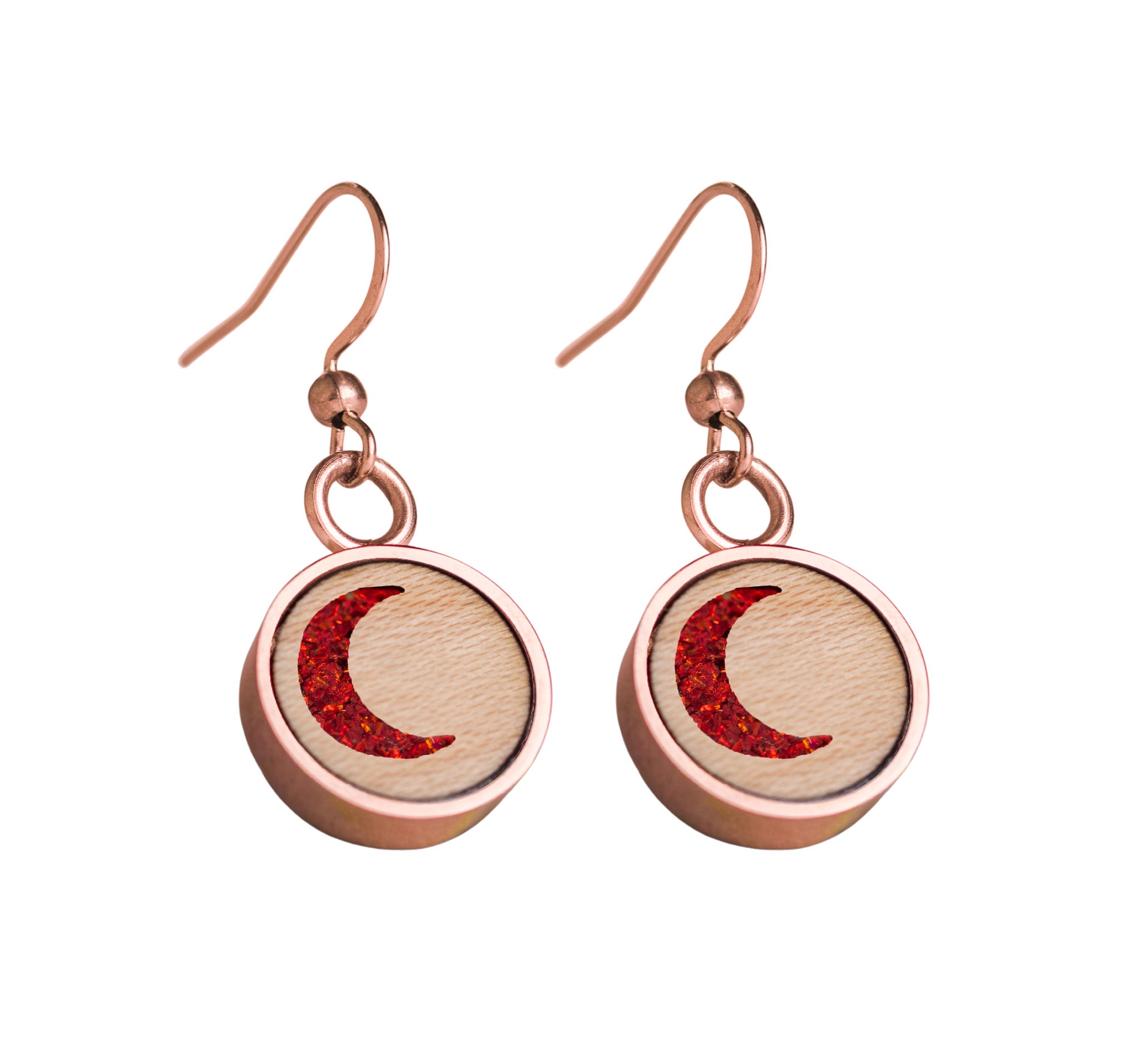 Moon Earrings Maple