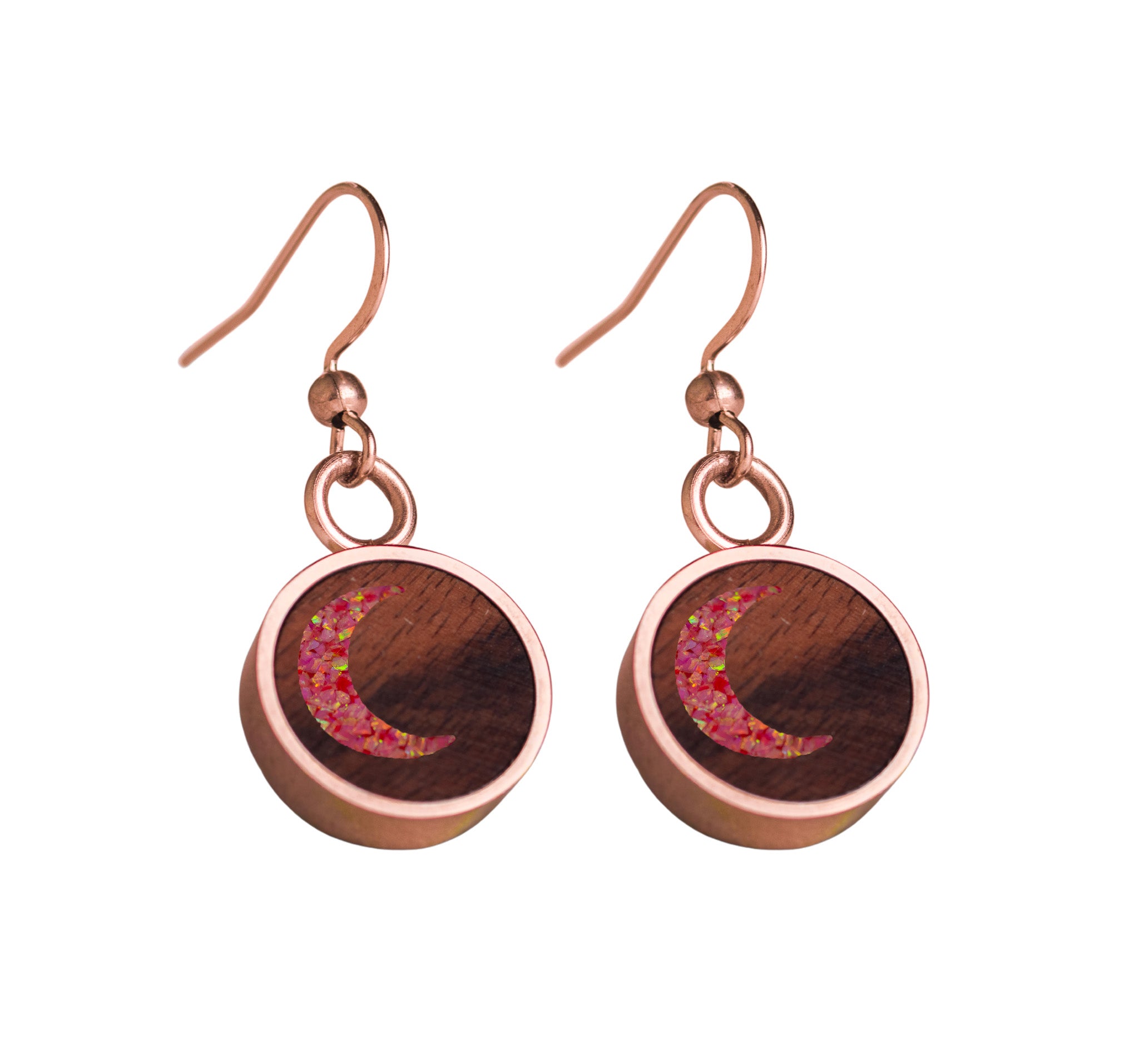 Moon Earrings Rosewood