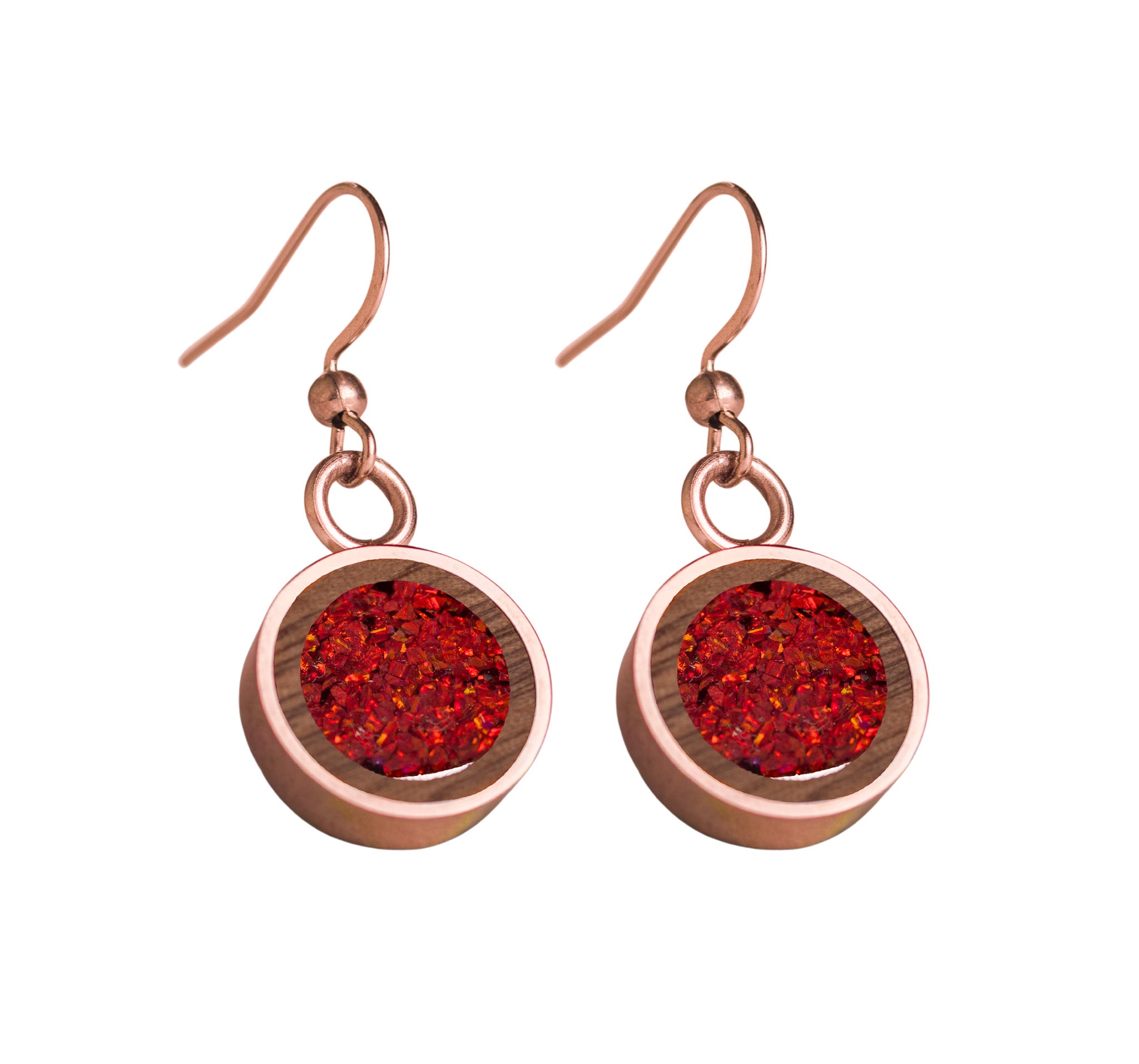 Circle Earrings Walnut
