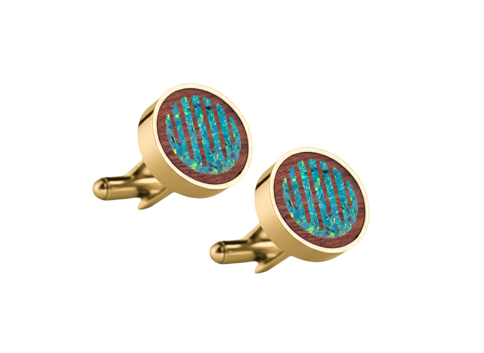 Raindrops Cufflinks Bubinga