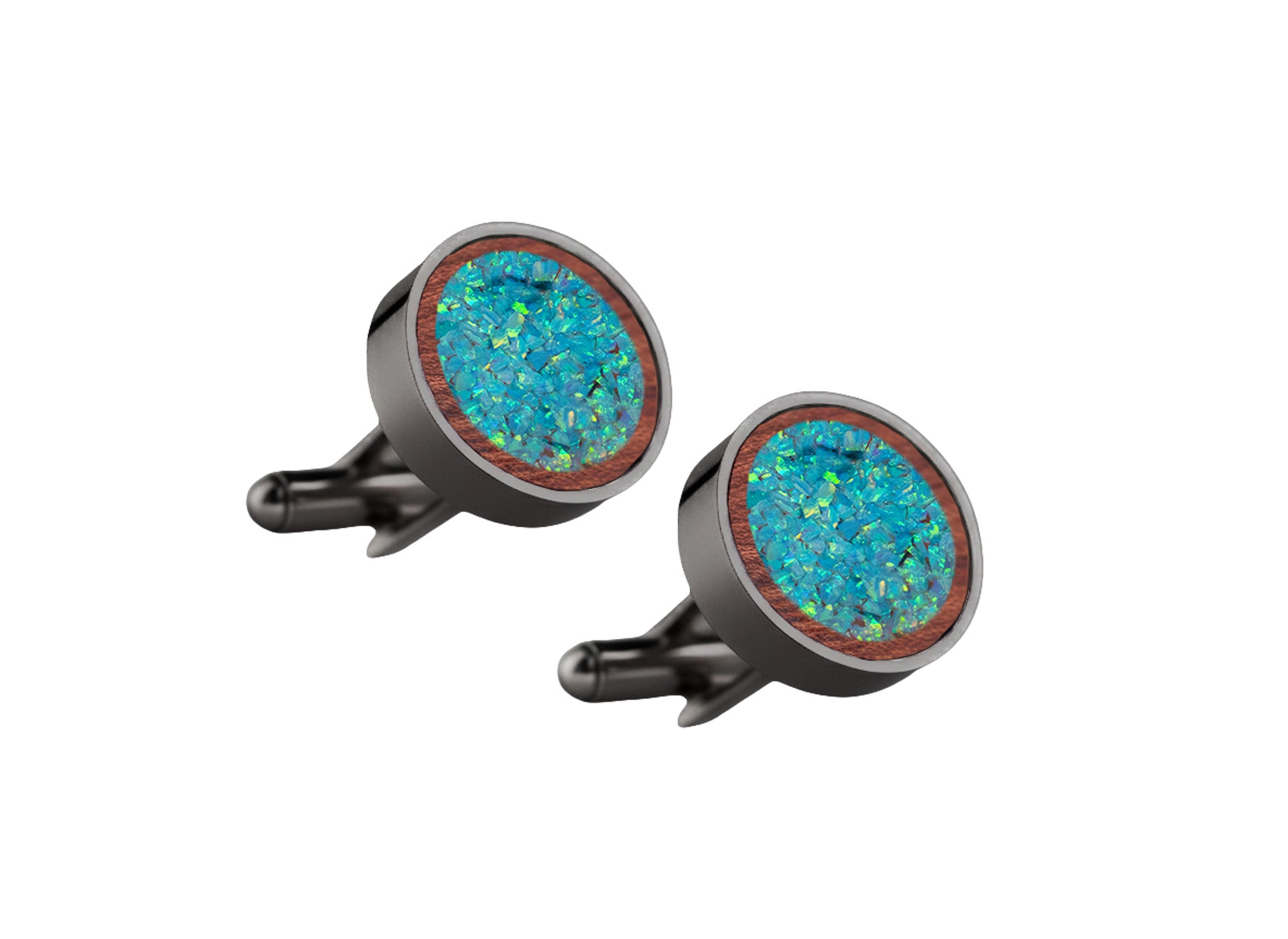 Circle Cufflinks Rosewood