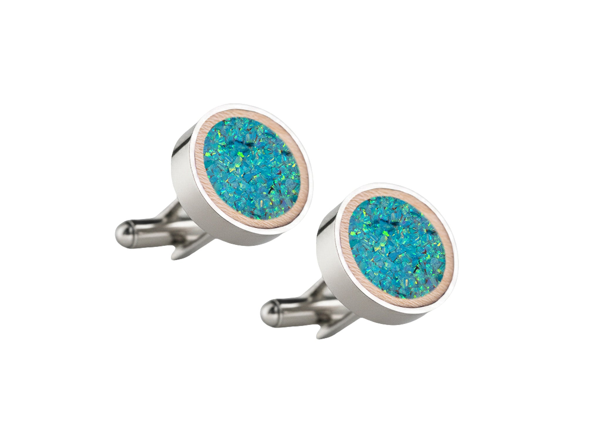 Circle Cufflinks Maple