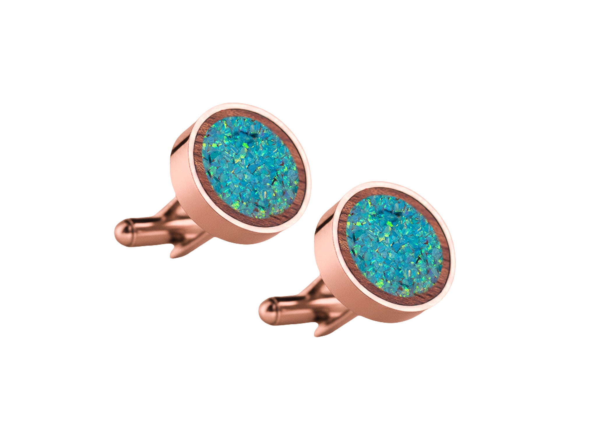 Circle Cufflinks Rosewood