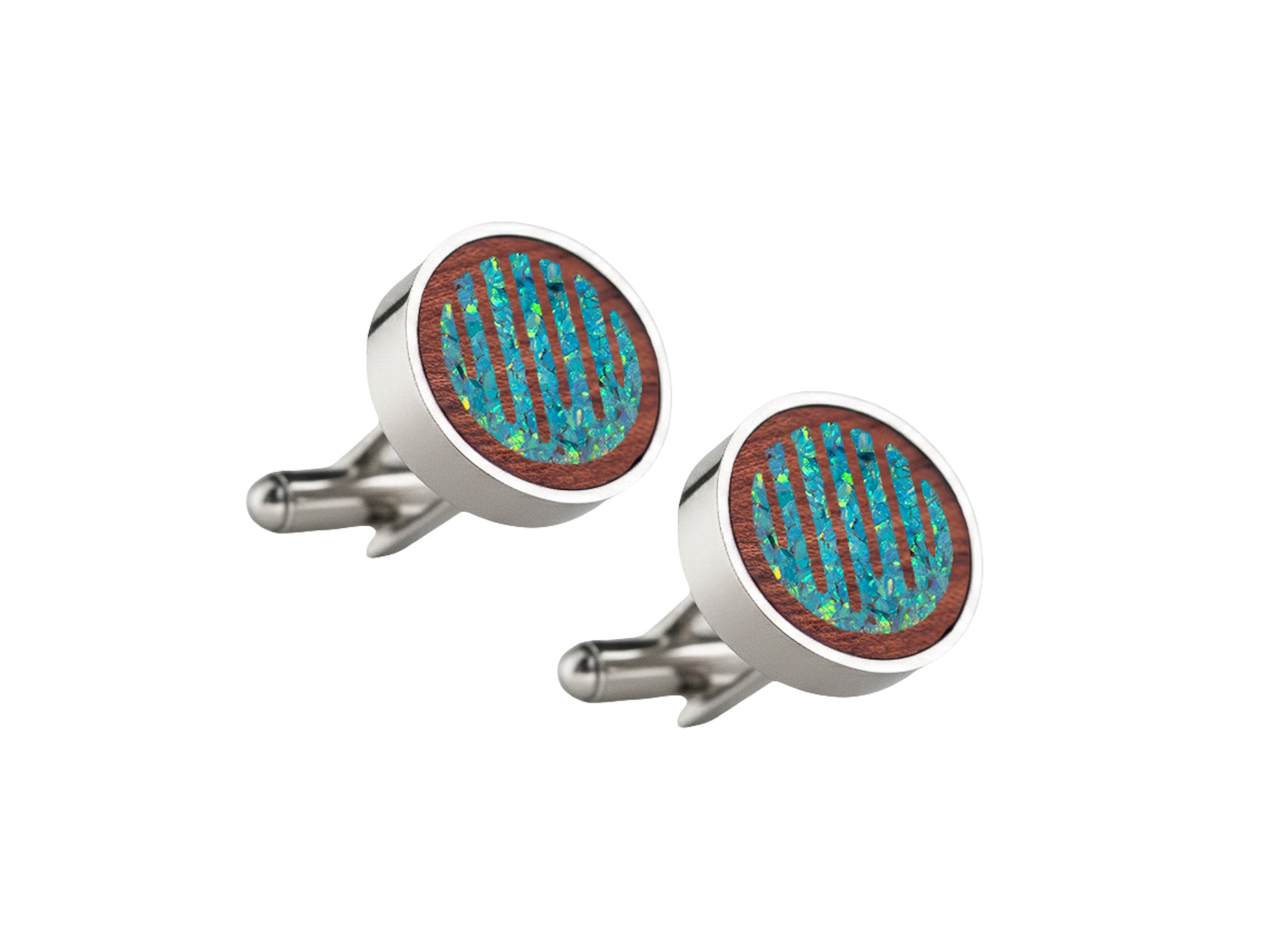 Raindrops Cufflinks Rosewood