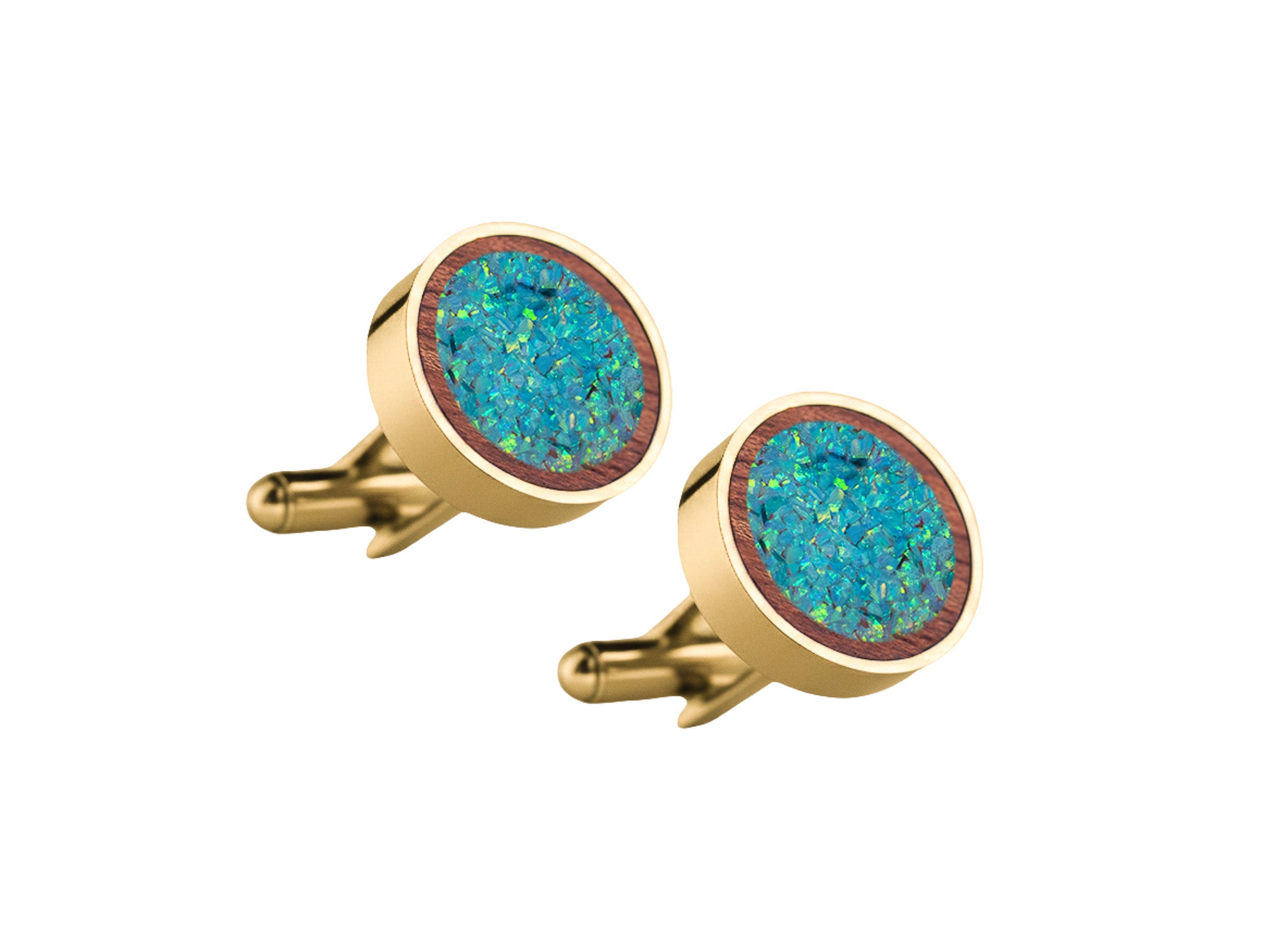 Circle Cufflinks Rosewood