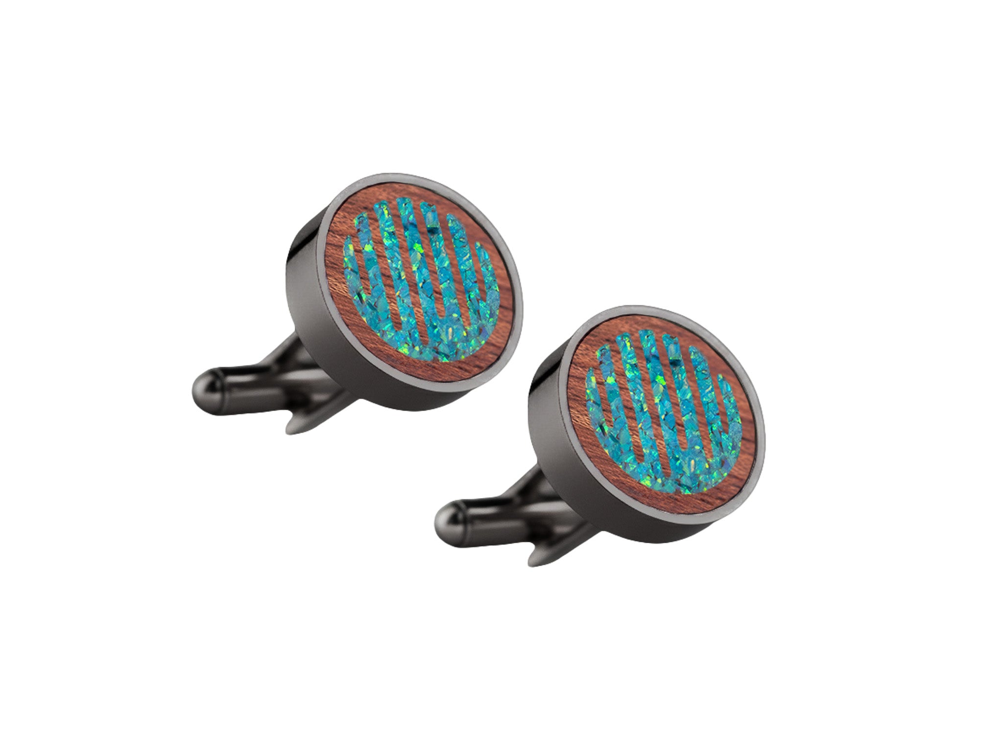 Raindrops Cufflinks Rosewood