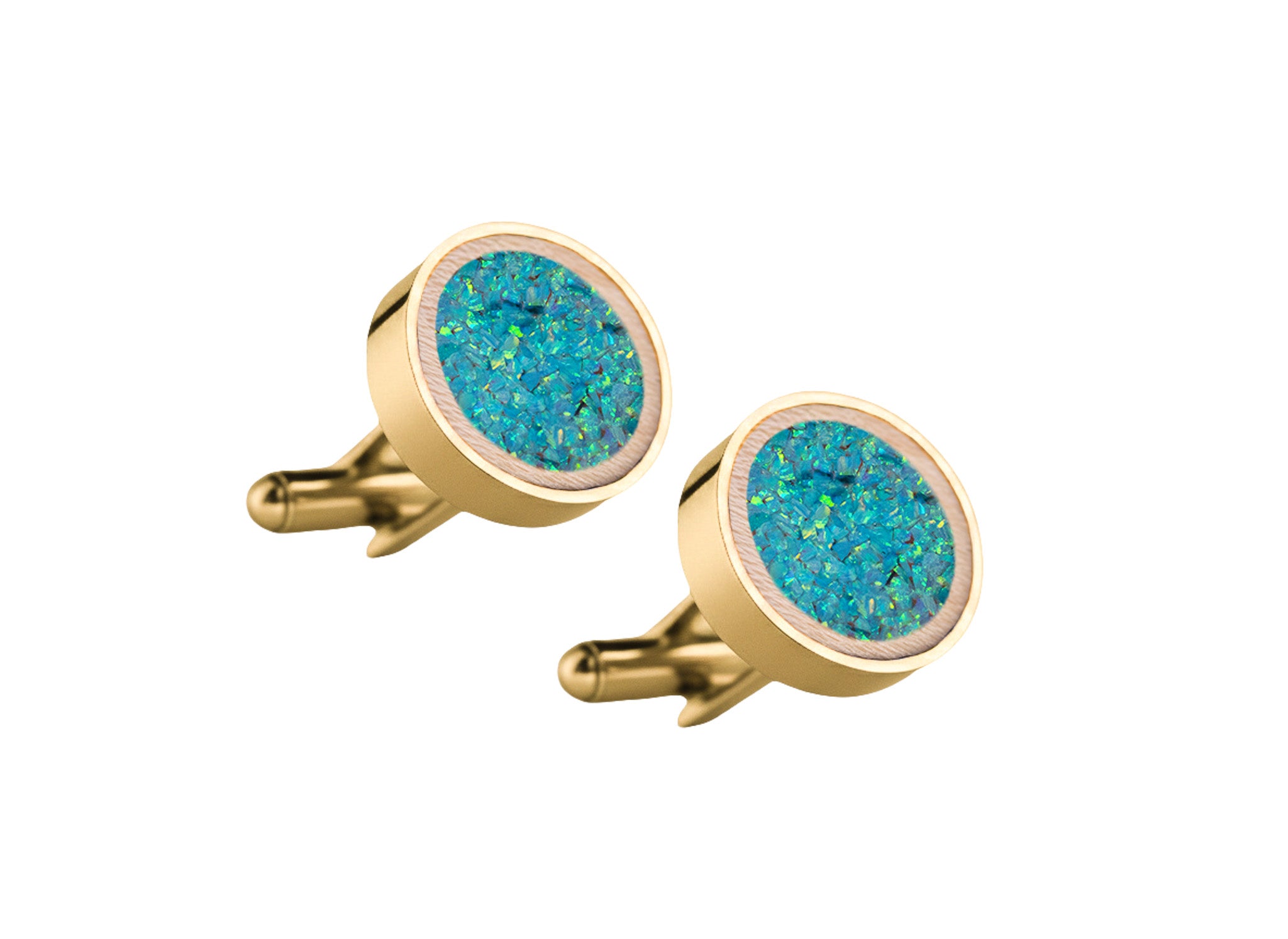 Circle Cufflinks Maple