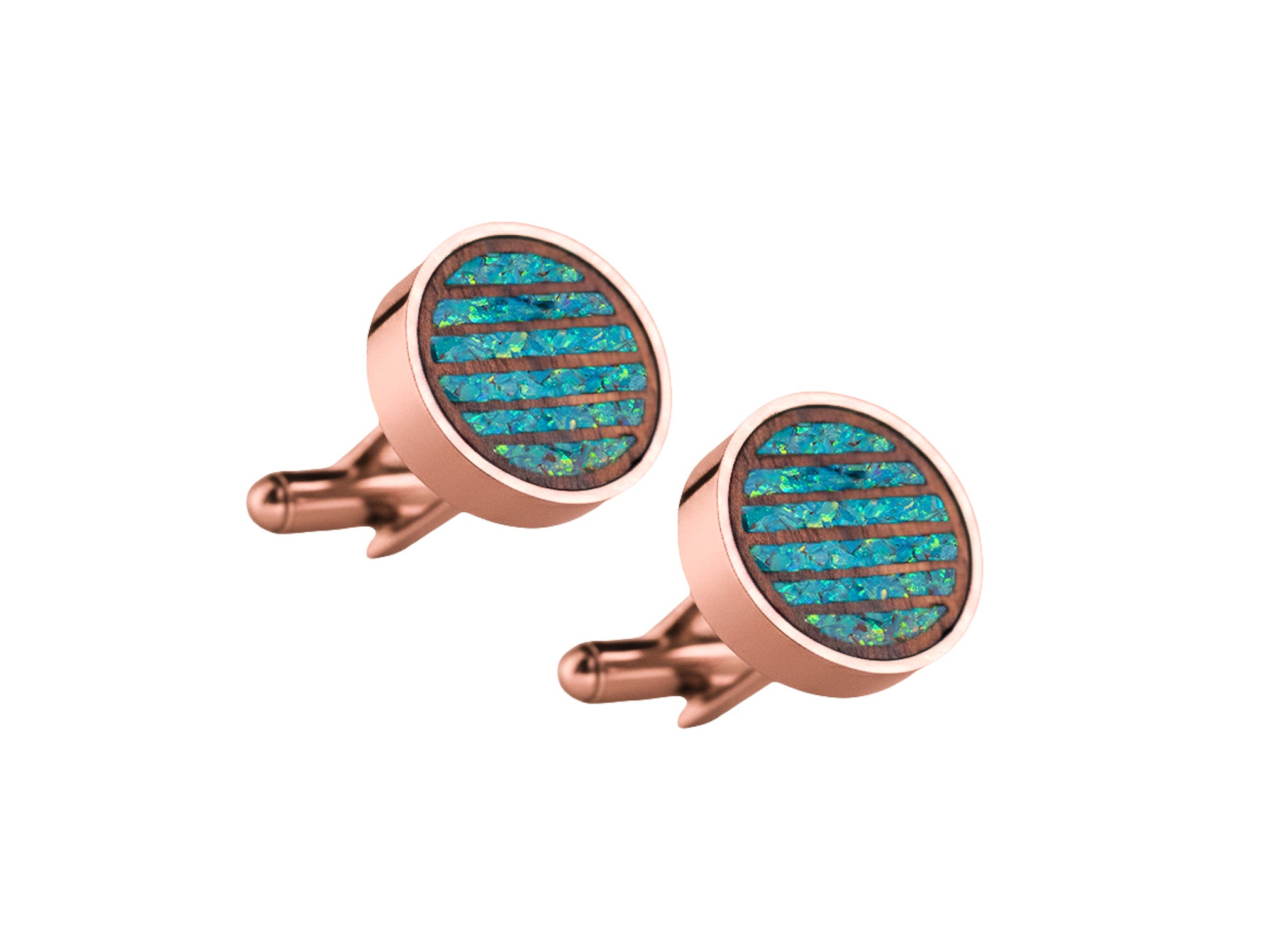 Lines Cufflinks Rosewood