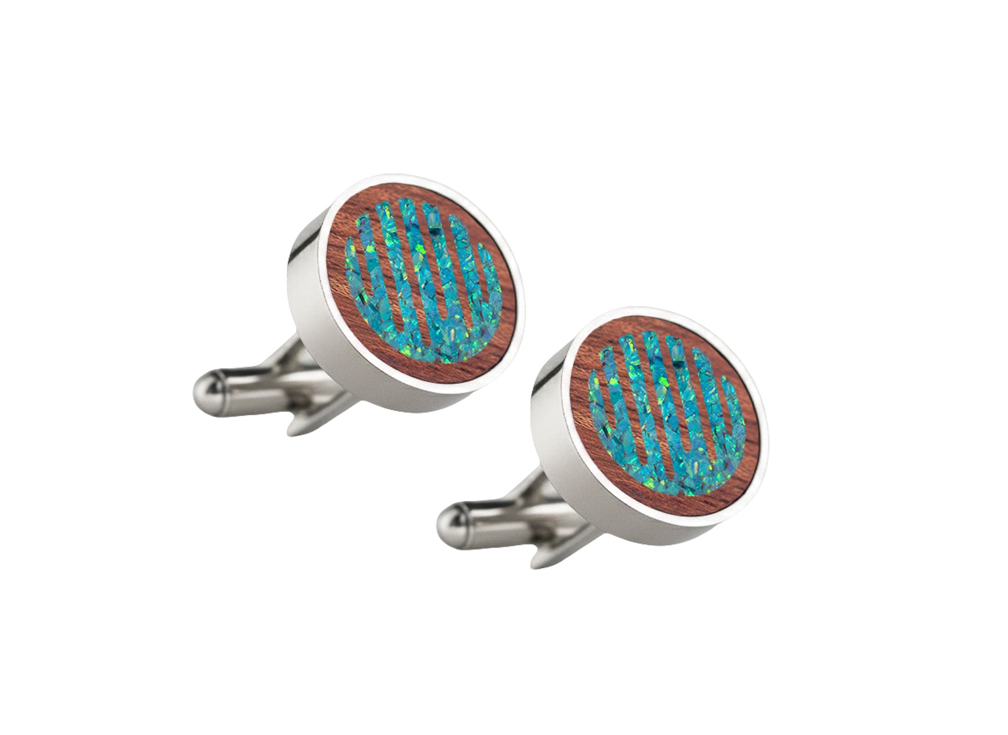 Raindrops Cufflinks Bubinga